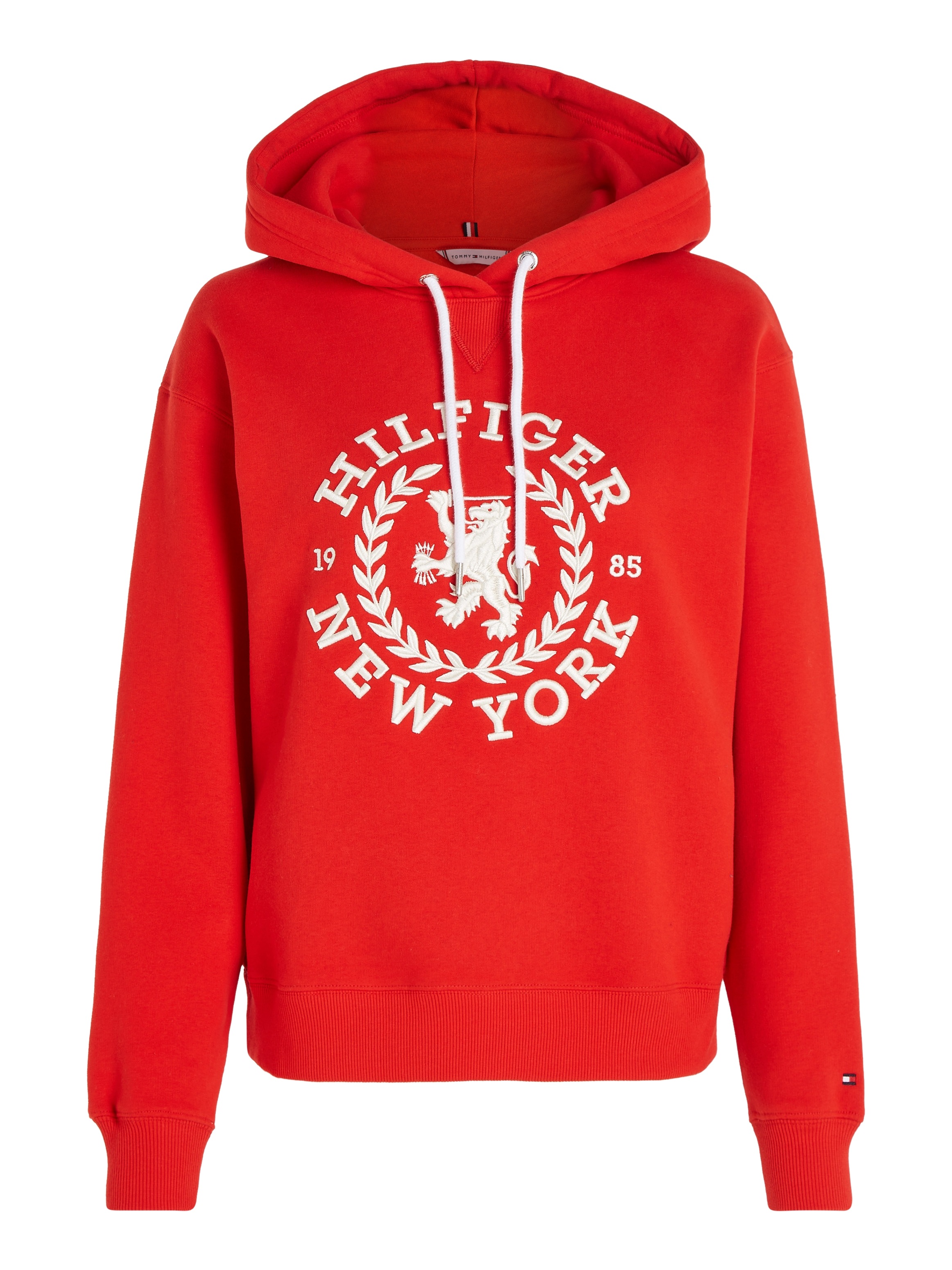 Tommy Hilfiger Kapuzensweatshirt »REG CREST HOODIE«, mit gesticktem Logoschriftzug