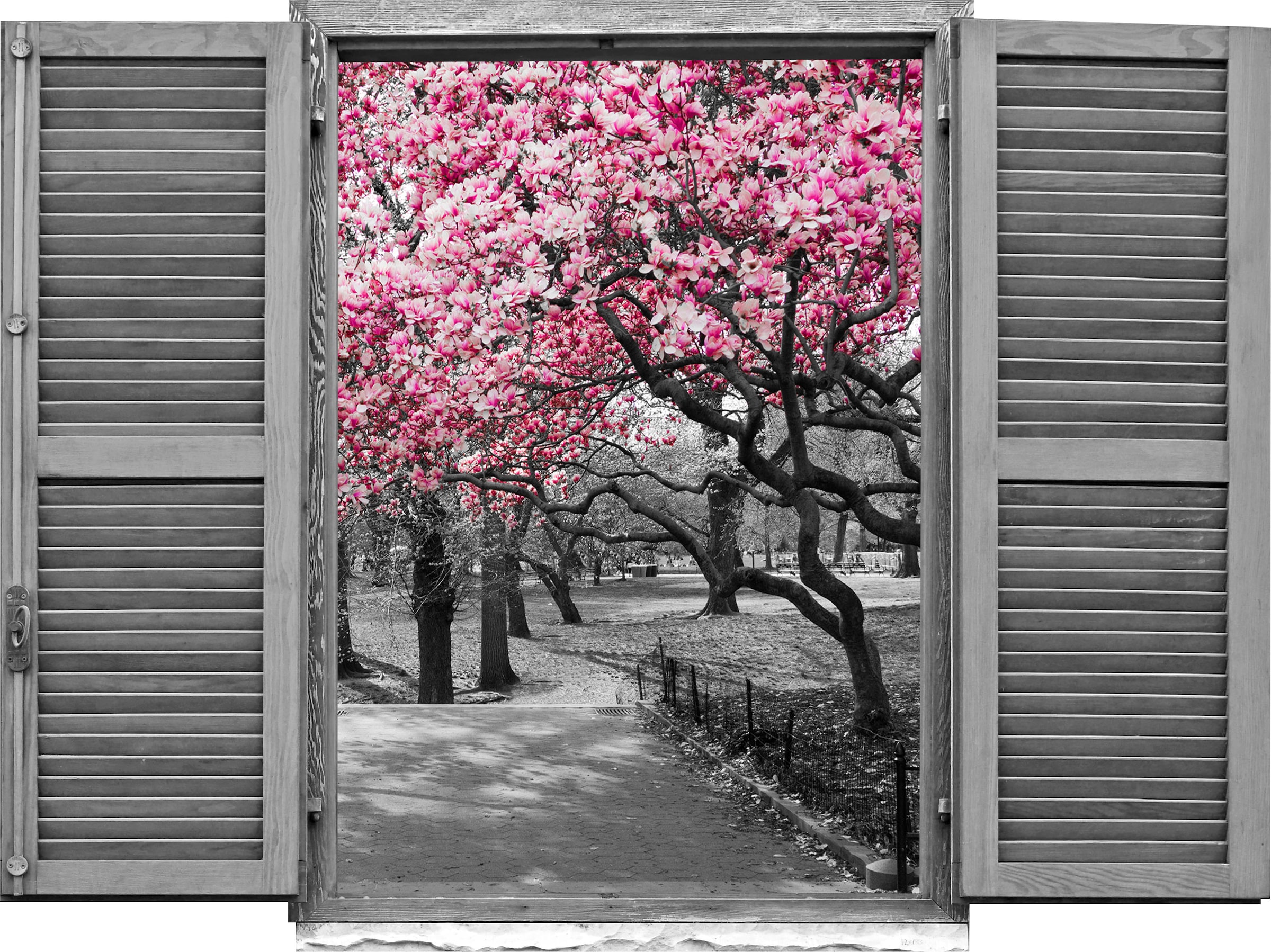 Image of queence Wandtattoo "Park" Wandsticker, Wandbild, selbstklebend, 3D, Fenster
