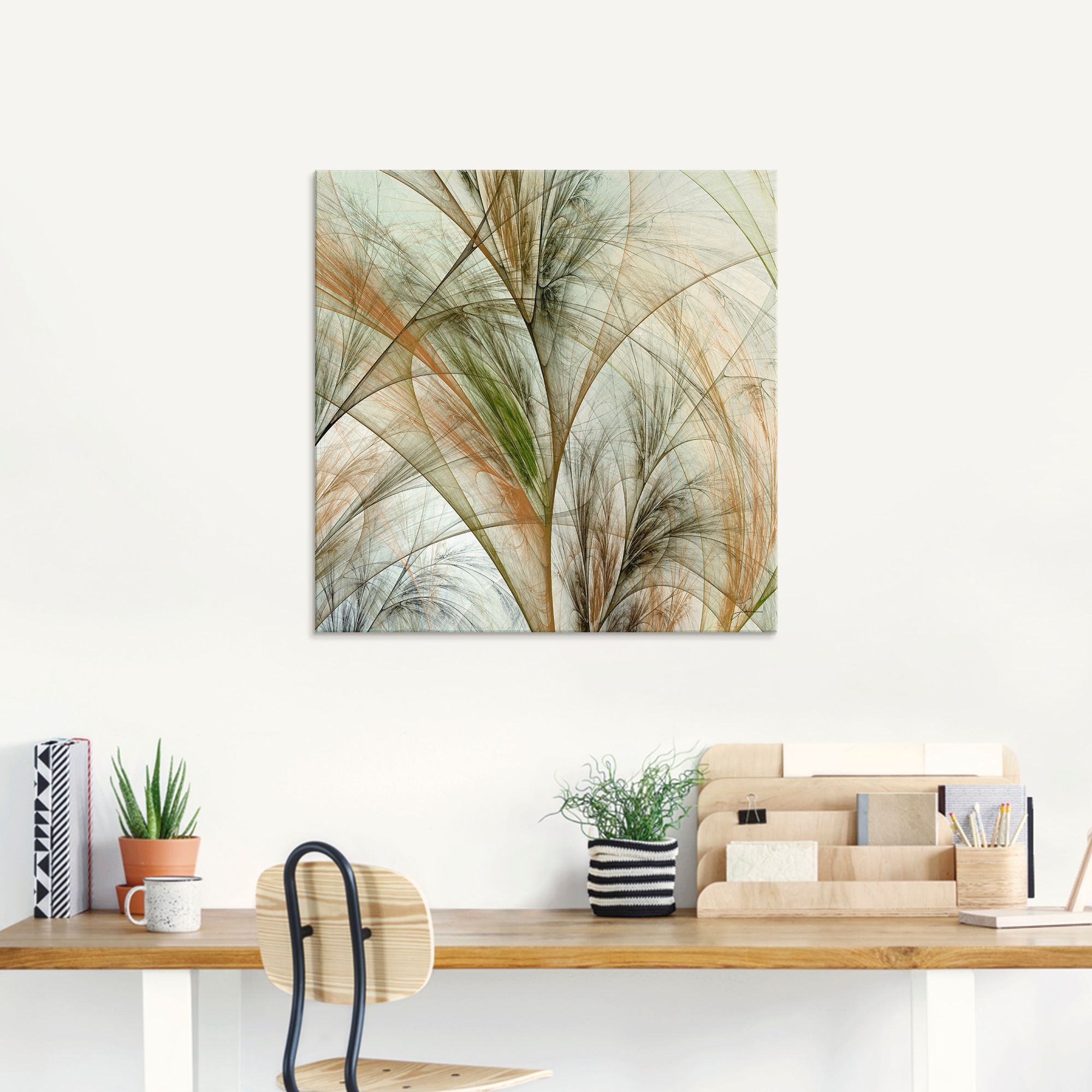 Artland Tableau en verre »Fraktales Gras IV« 1 cuis tlg. in verschiedenen Grössen