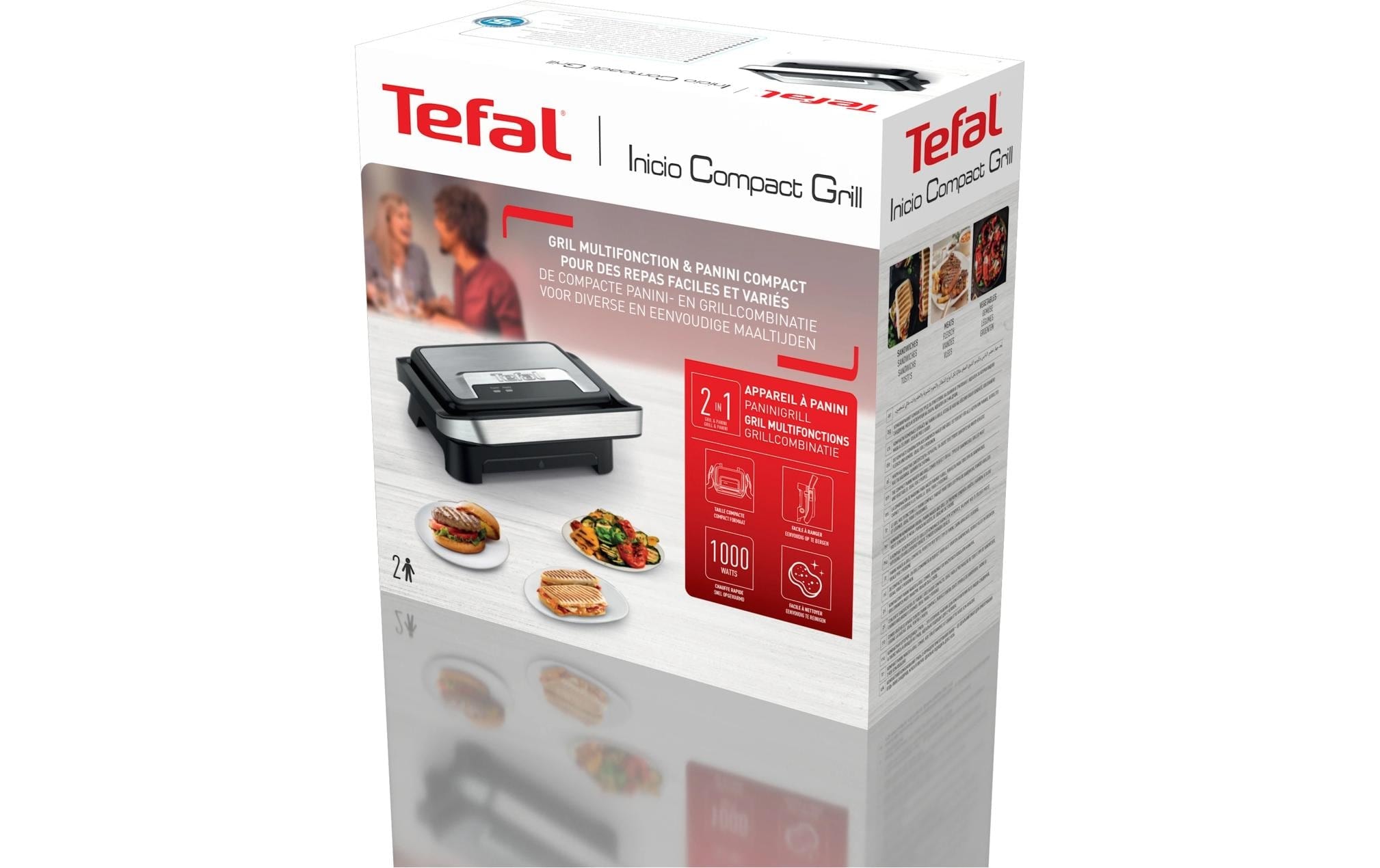 Tefal Kontaktgrill »Inicio Compact GC270D 1000 W«, 1000 W