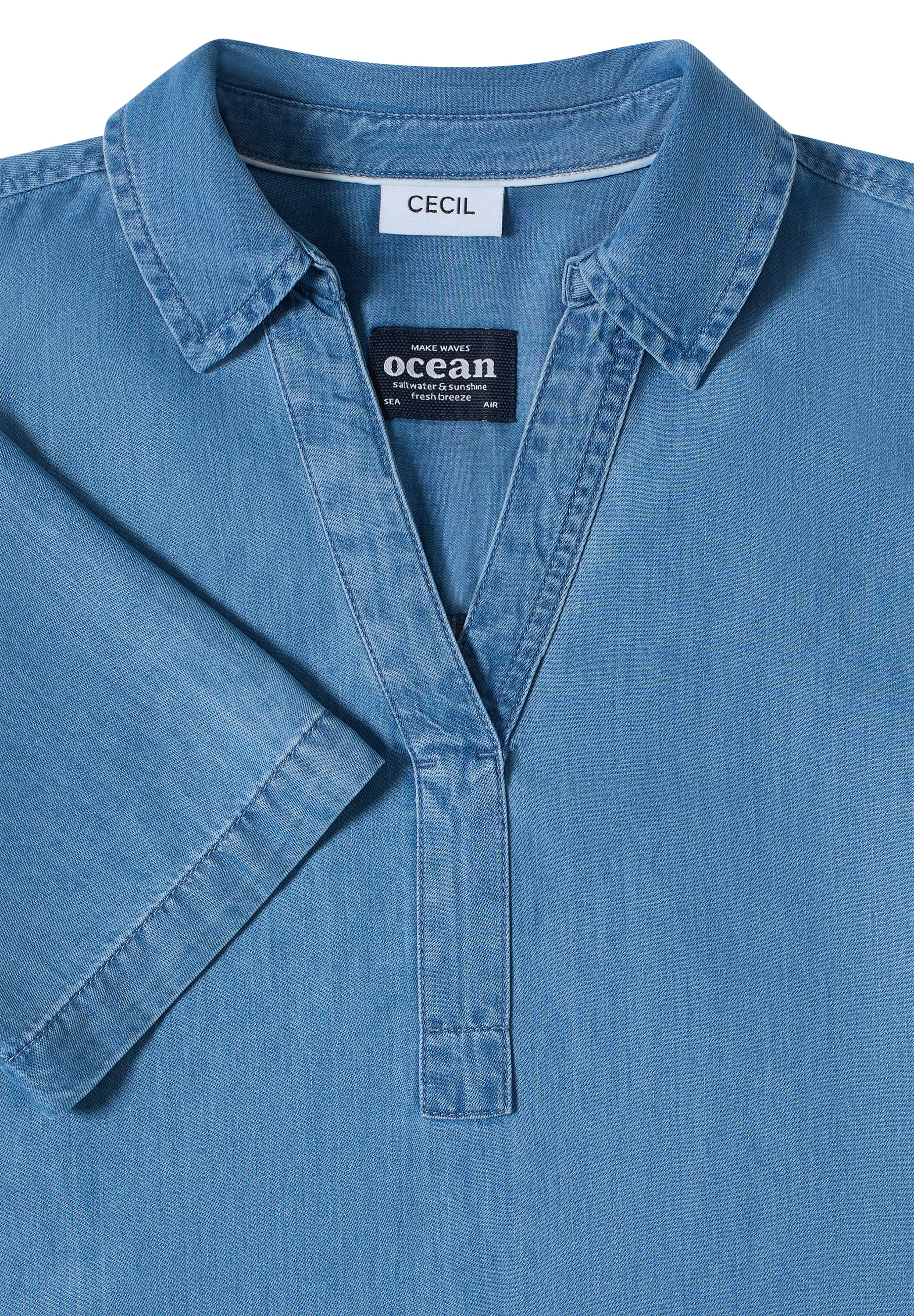 Cecil Robe en jean Sans poches avec encolure en V