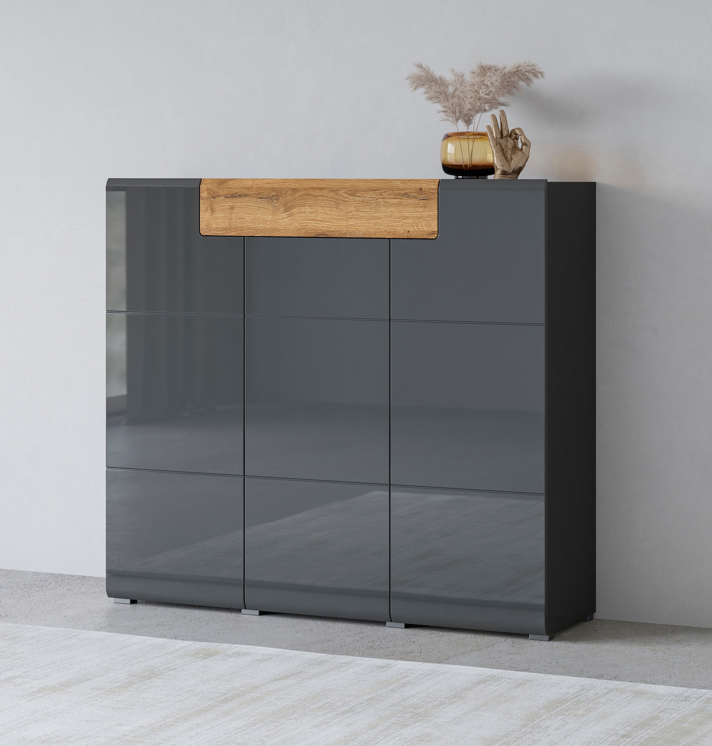 Highboard »Toledo,Breite 147,5 cm,trendige Hochkommode mit 3 Türen 1SK«, Hochschrank...