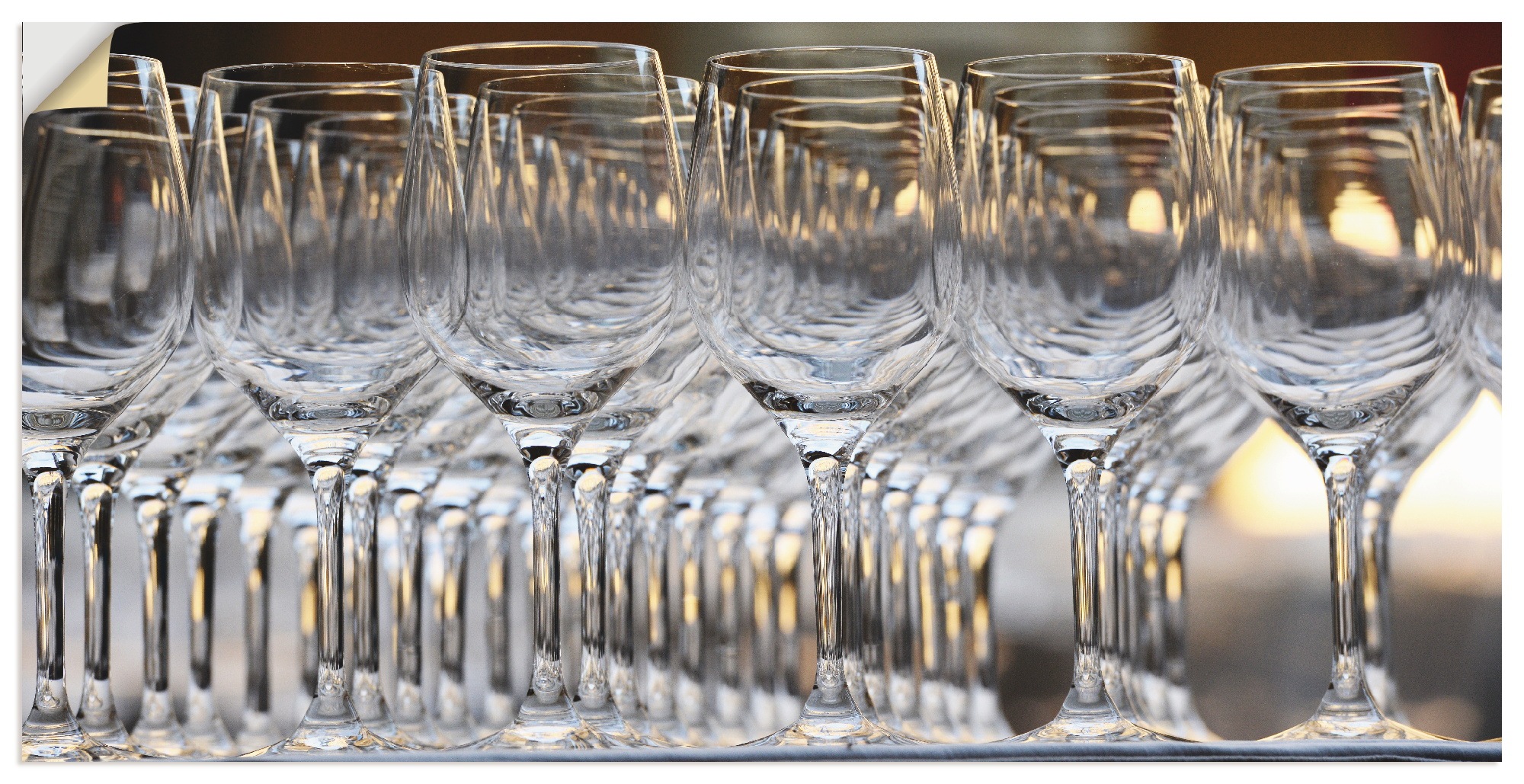 Image of Artland Wandbild »Weingläser«, Geschirr & Besteck, (1 St.), in vielen Grössen & Produktarten -Leinwandbild, Poster, Wandaufkleber / Wandtattoo auch für Badezimmer geeignet bei Ackermann Versand Schweiz