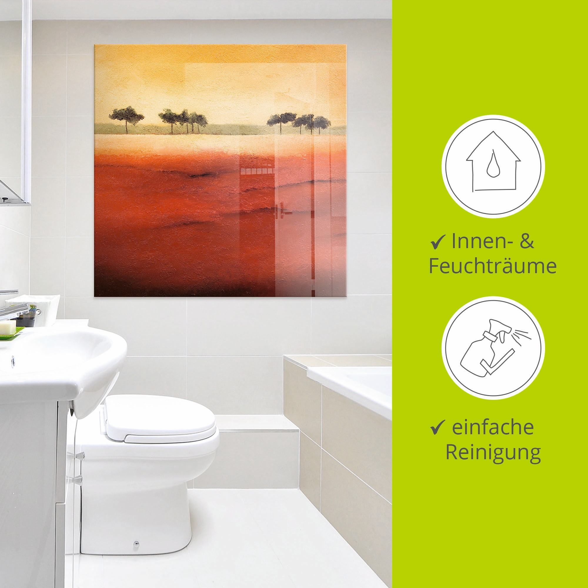 Artland Glasbild »Baumgrenze III«, Bäume, (1 St.), in verschiedenen Grössen
