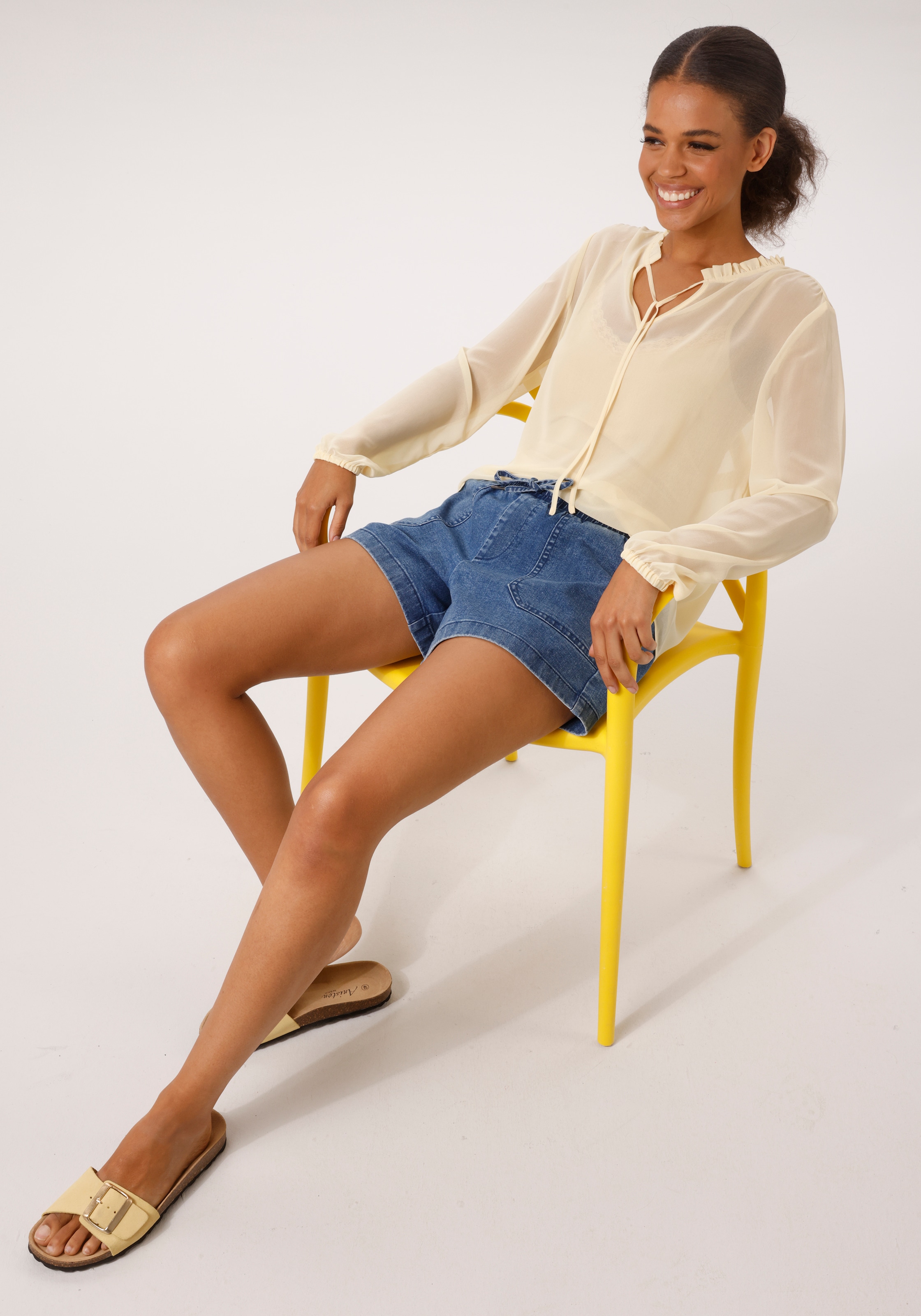 Aniston CASUAL Blouse à enfiler Dans les tons pastel tendance