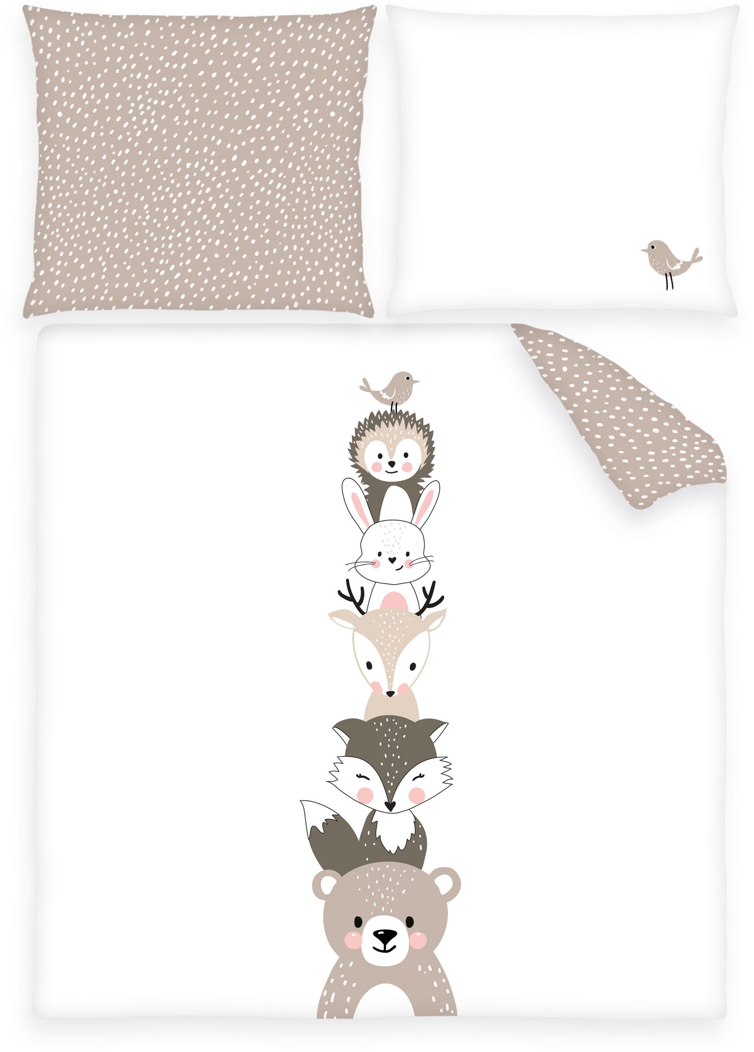 Image of Baby Best Babybettwäsche "babybest Woodland Crew" 2 Stk. mit Wendefunktion