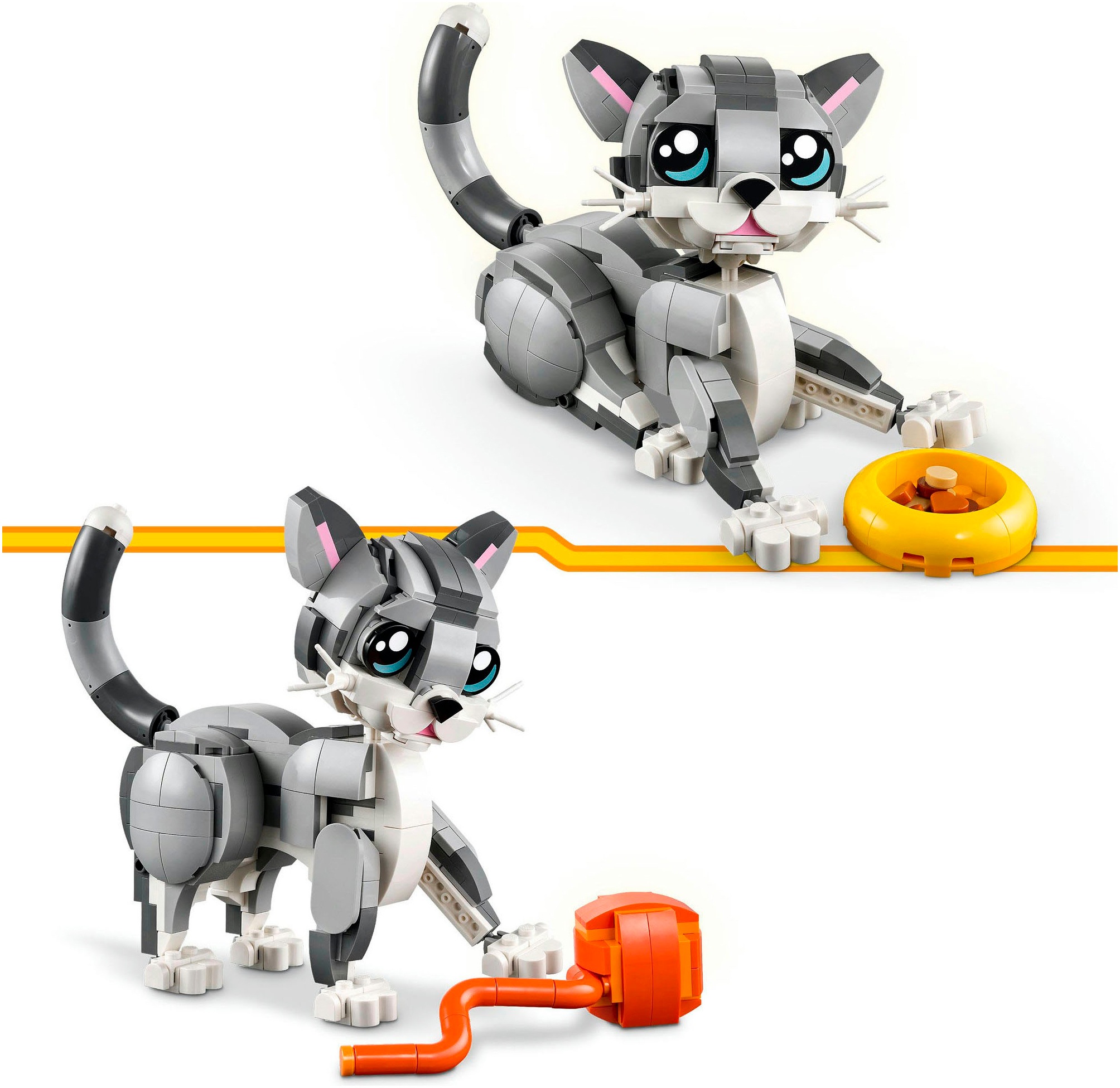 LEGO® Konstruktionsspielsteine »Graue Katze (31163), LEGO Creator« Made in Europe
