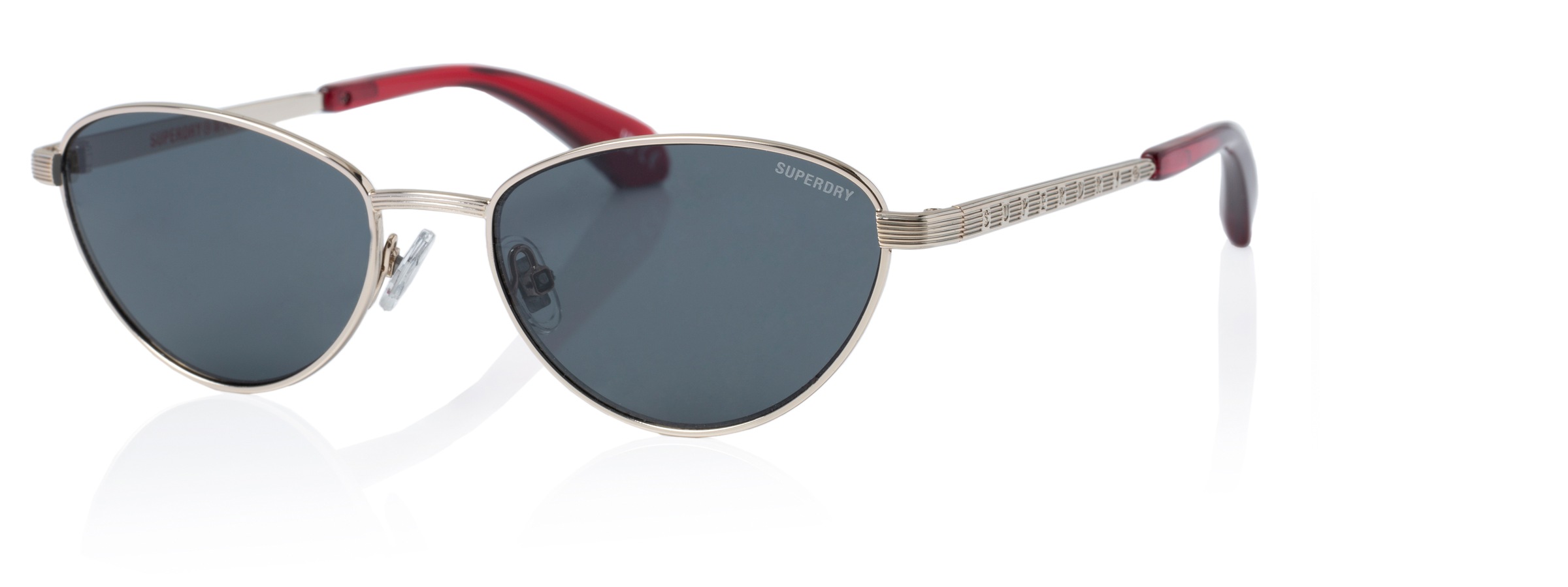 Image of Superdry Sonnenbrille "Modell 995059" Form Feminin, Logoschriftzug auf Bügel, Metallfassung