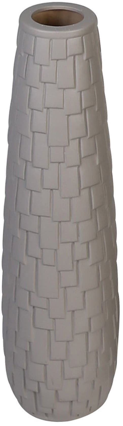 Bodenvase »Brick«, (1 St.), Keramik, matt, dekorative Riemchen-Struktur, 57 cm hoch