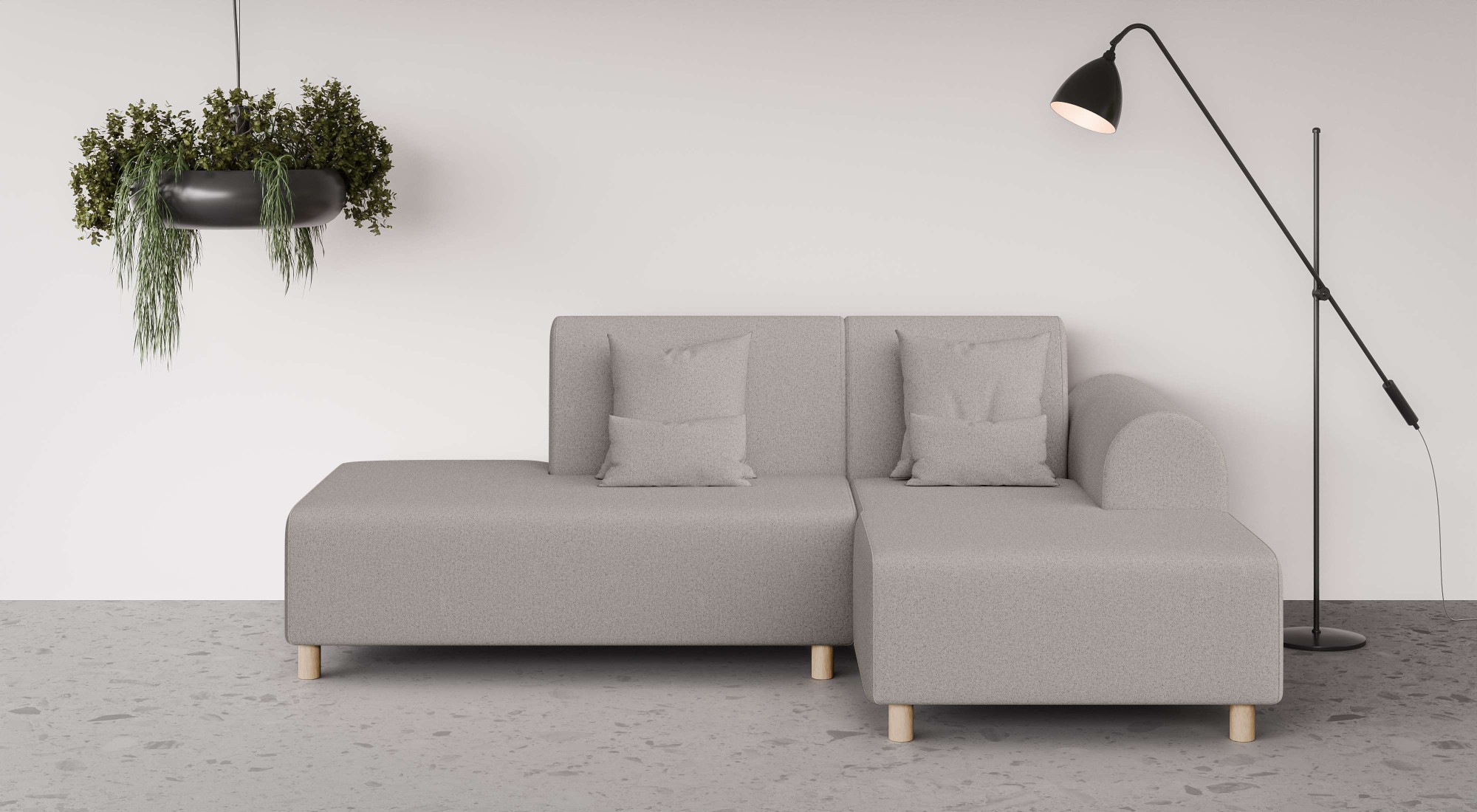 Image of GOODproduct Ecksofa "Suyala" L-Form mit Hocker