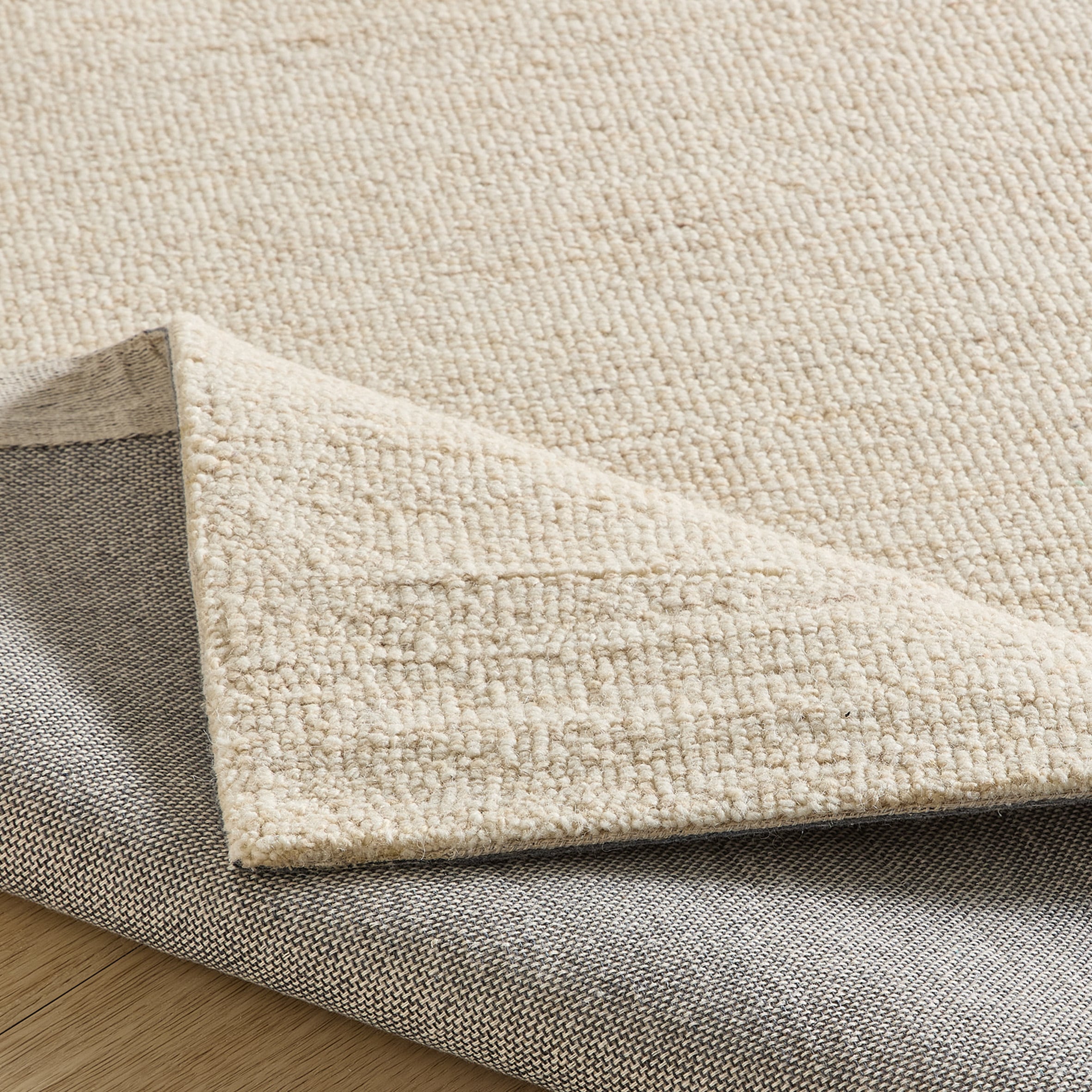 THEKO Wollteppich »Origin Loop Uni« rechteckig 10 mm Höhe handgetuftet, reine Schurwolle, Unifarben