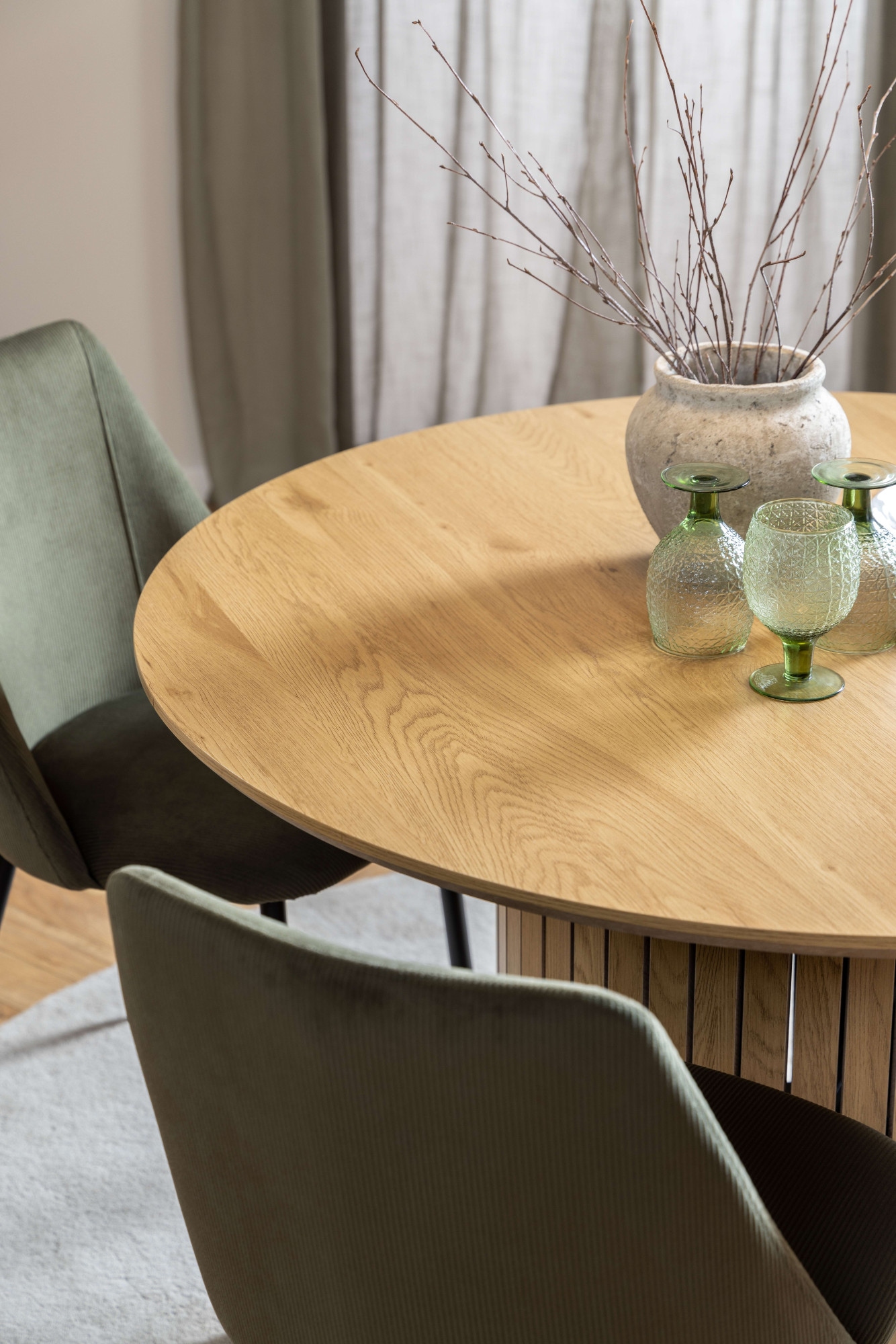 ACTONA GROUP Esstisch »Yale« Tisch, Esstisch, OTTOs Choice,  Esszimmertisch, Wildeichenoptik, Lamellenfuss, braun, rund, Ø: 120 cm