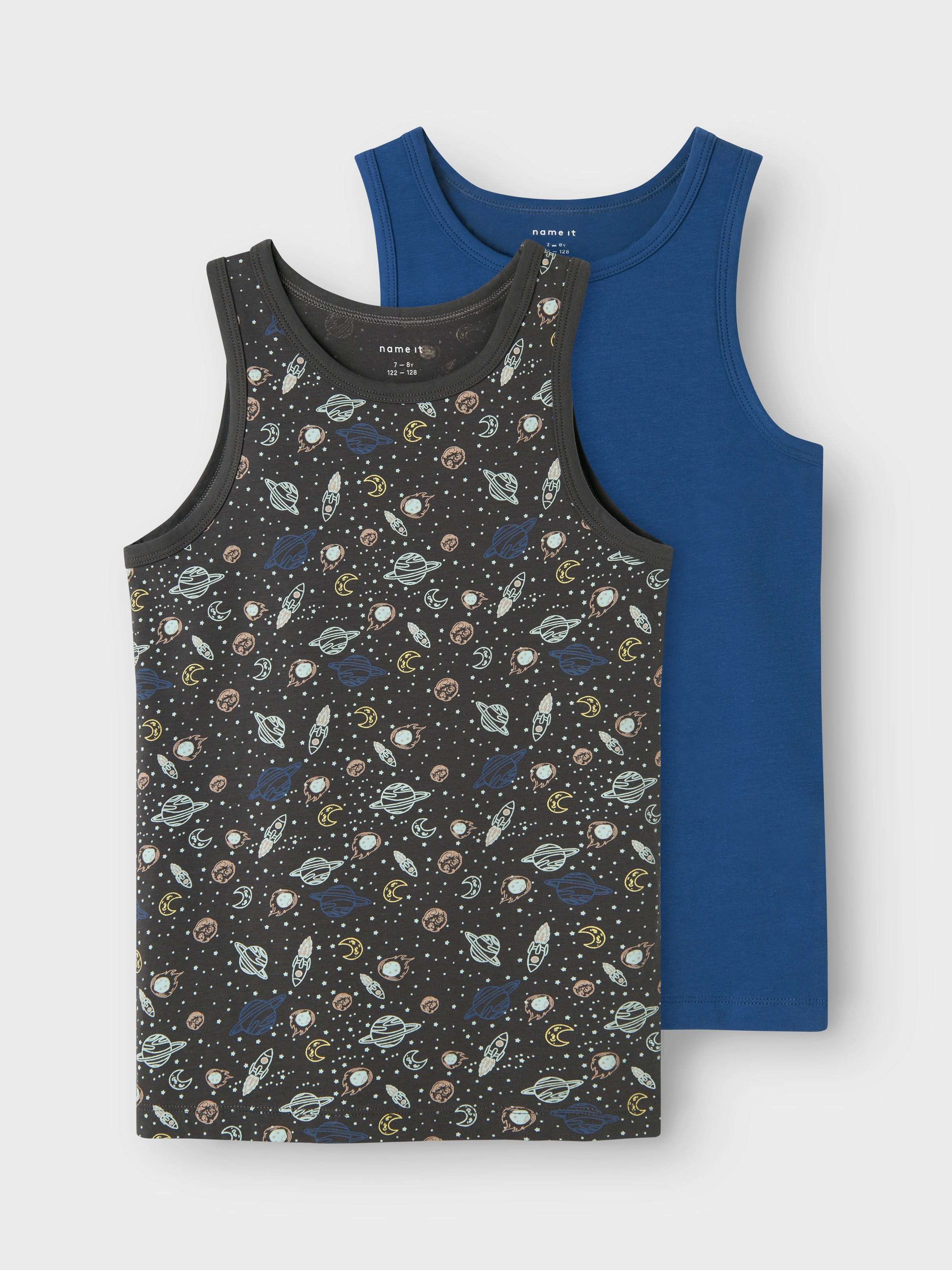 Image of Name It Unterhemd "NKMTANK TOP 2P IRON SPACE NOOS" Packung, 2 Stk.
