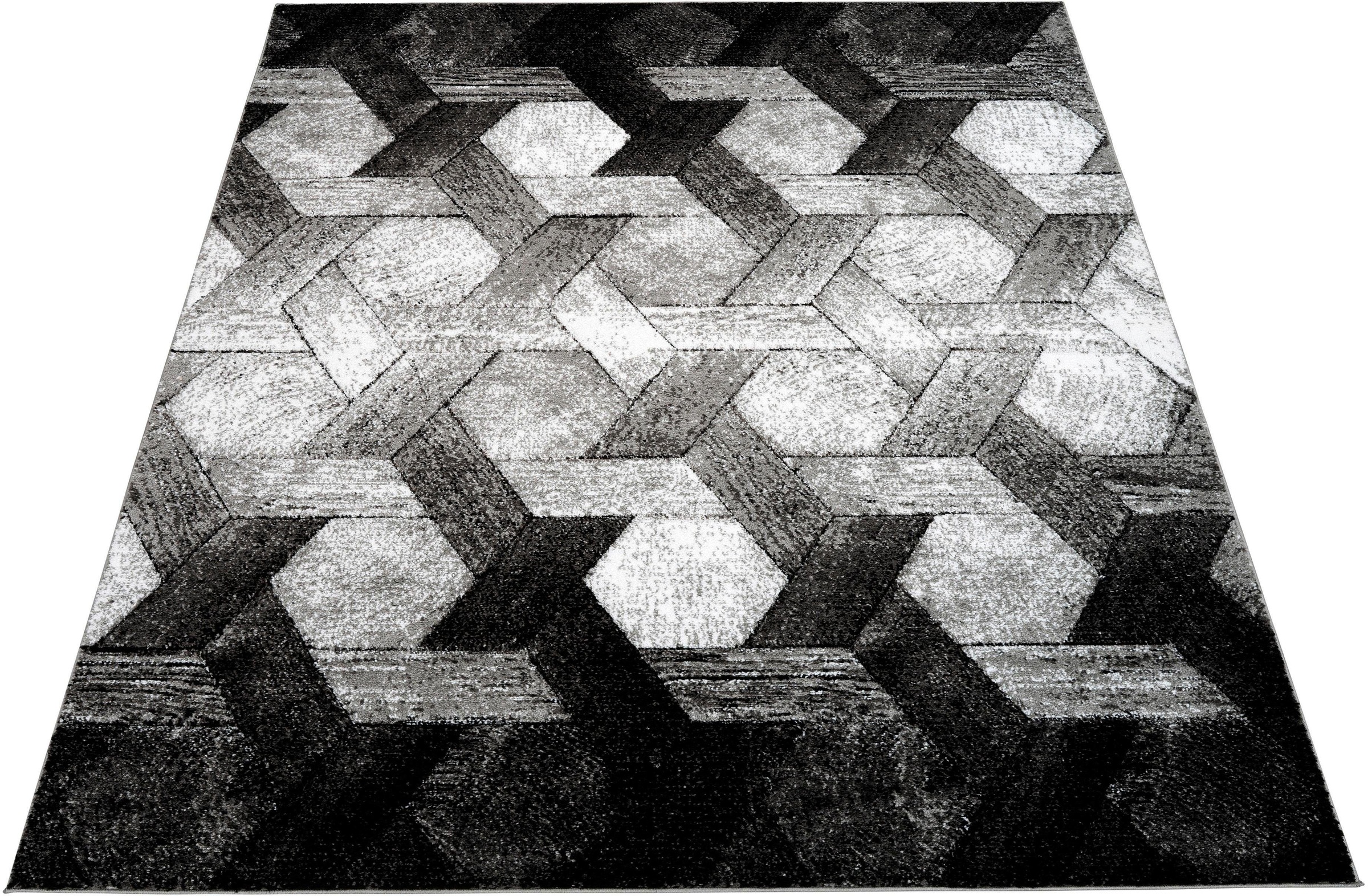 Image of Bruno Banani Teppich »Janor«, rechteckig, 14 mm Höhe, Kurzflor, pflegeleicht, weich, idealer Teppich für Wohnzimmer, Schlafzimmer & Esszimmer bei Ackermann Versand Schweiz