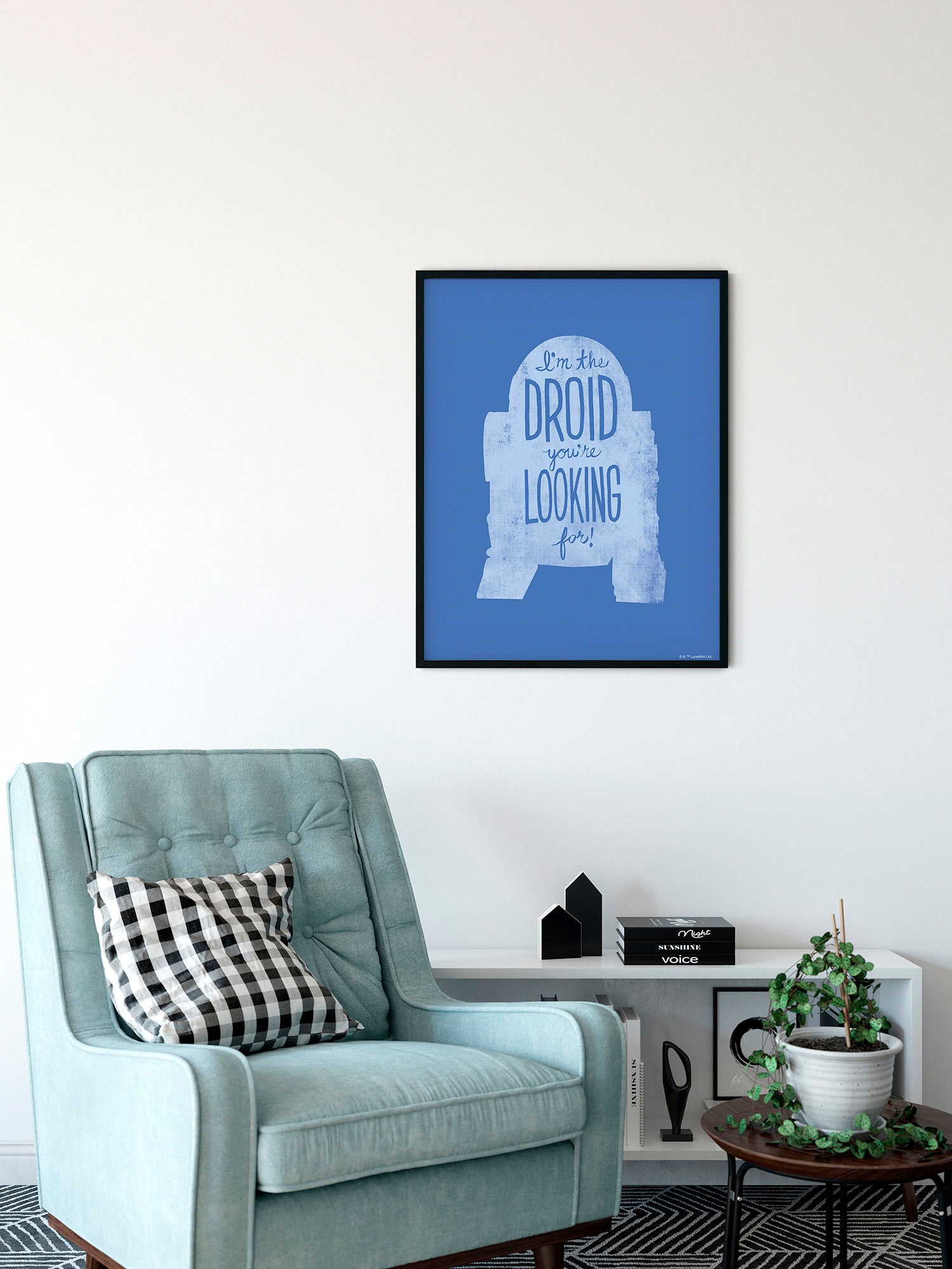 Komar Bild »Star Wars Silhouette Quotes R2D2«, Disney, (1 St.), Wandbild zur Dekoration im Kinderzimmer - ohne Rahmen