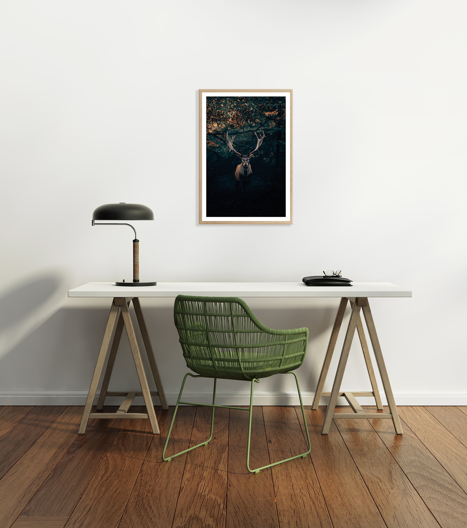 Bönninghoff Bild mit Rahmen, Hirsch, (1 St.), BxH: 50x70 cm