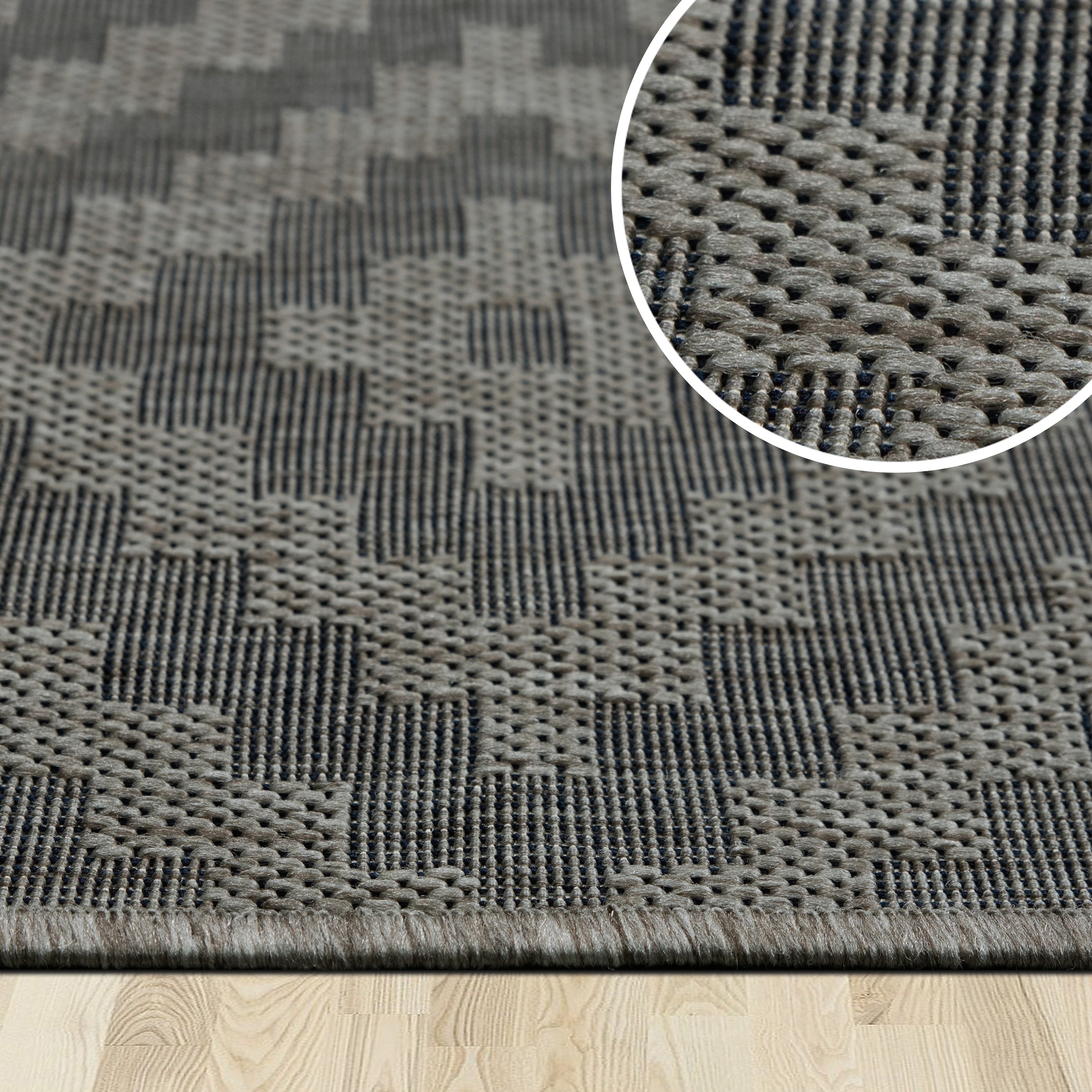 my home Teppich »Cordoba auch als Läufer erhältlich«, rechteckig, 3 mm Höhe, In- und Outdoor geeignet, Sisal-Optik, Wetterfest & UV-beständig, Boho