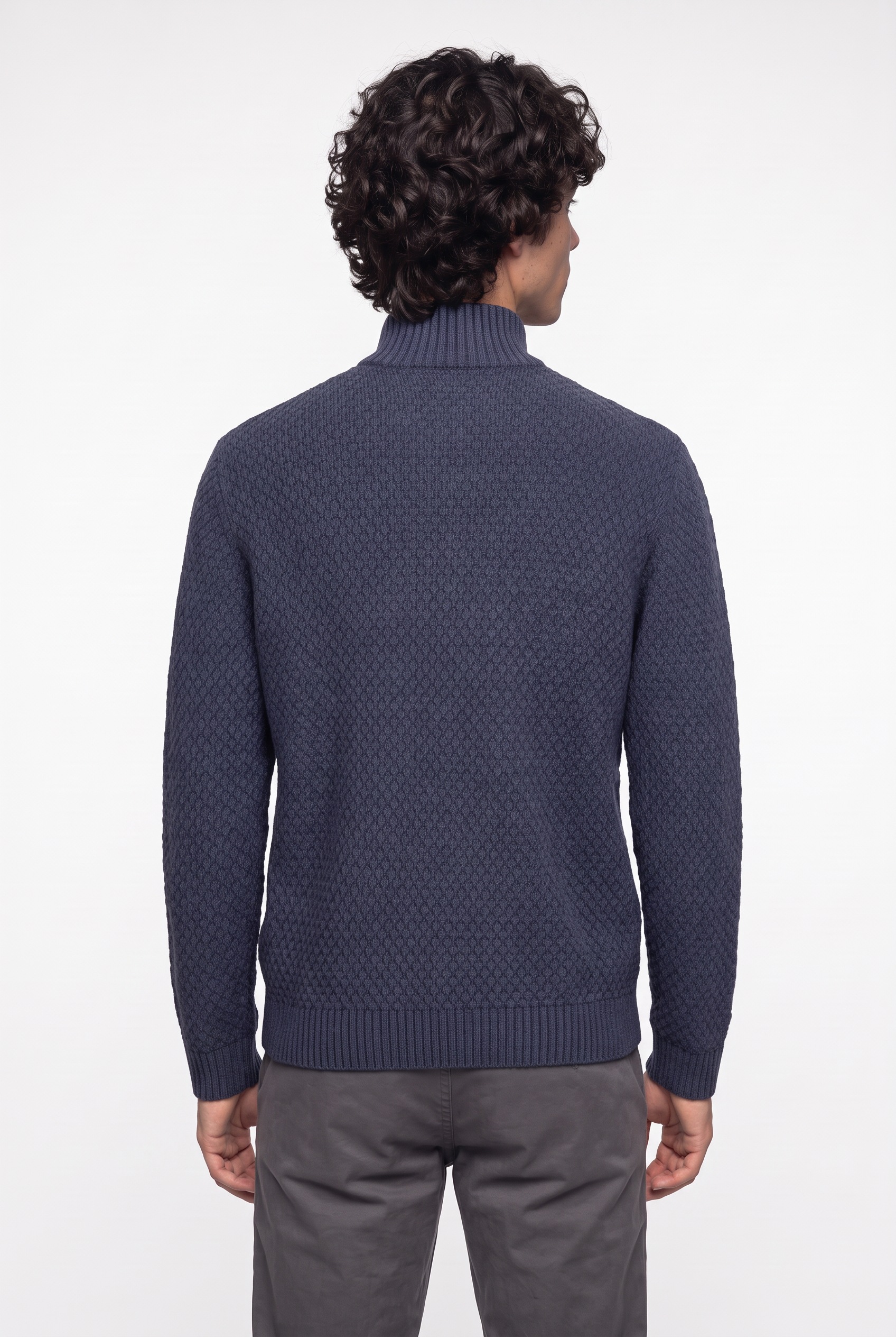 Jack & Jones Troyer »JJBLAKE KNIT HALF ZIP« Materialmix, locker geschnitten