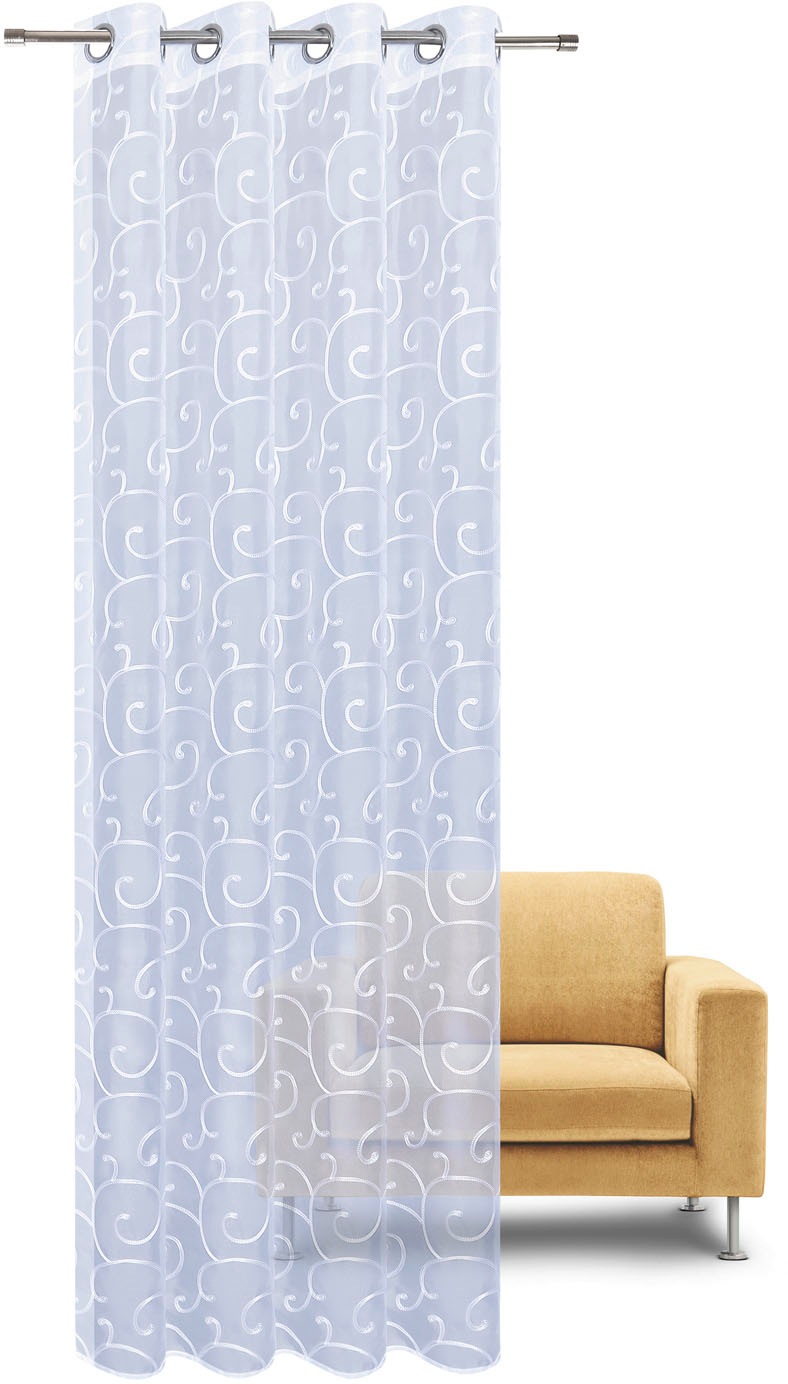 Image of Gerster Gardine »Rachel«, (1 St.), Ösenschal bestickt allover bei Ackermann Versand Schweiz