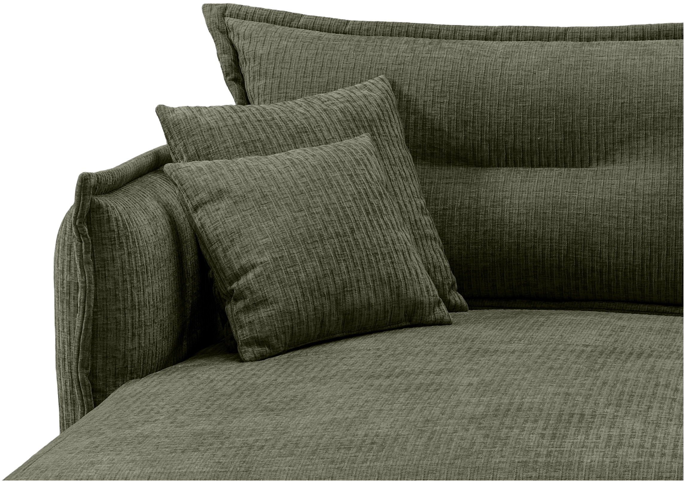 INOSIGN Ecksofa »Lazio modern und bequem, schmale Armlehnen, tolle Detailverarbeitung«, zwei verschiedene Fussfarben wählbar