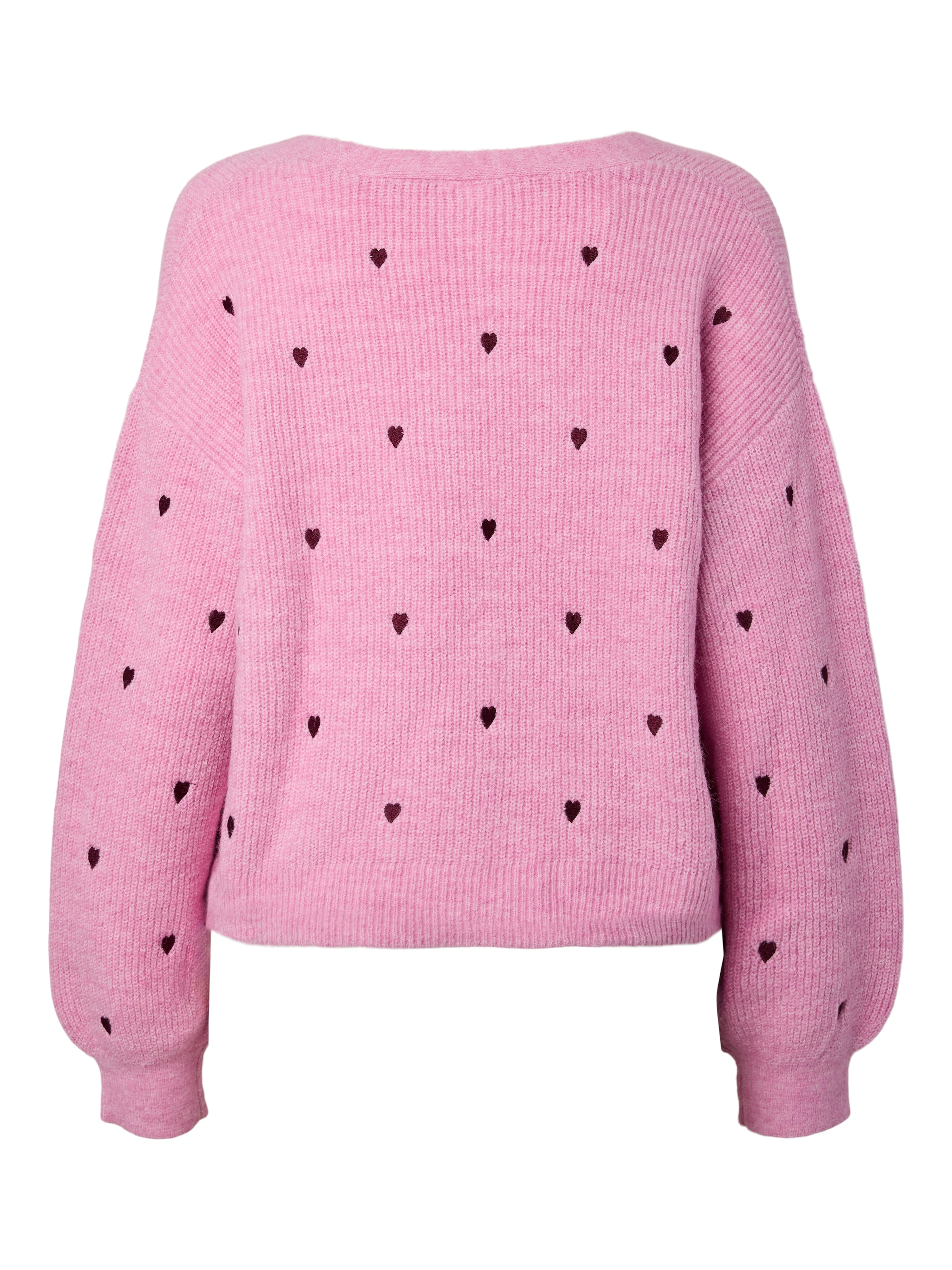 Y.A.S Veste en tricot »YASFLEUR LS KNIT CARDIGAN S. NOOS« Mélange de matières, coupe régulière, brodé