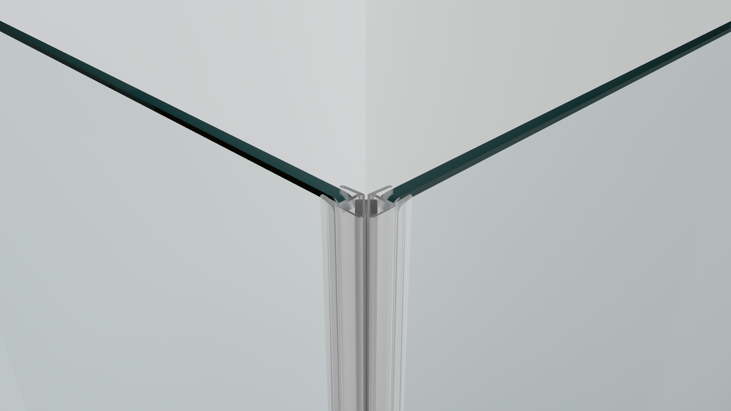 welltime Eckdusche »Firenze« Rahmenloses Design mit extravaganten Griffen, 6mm ESG