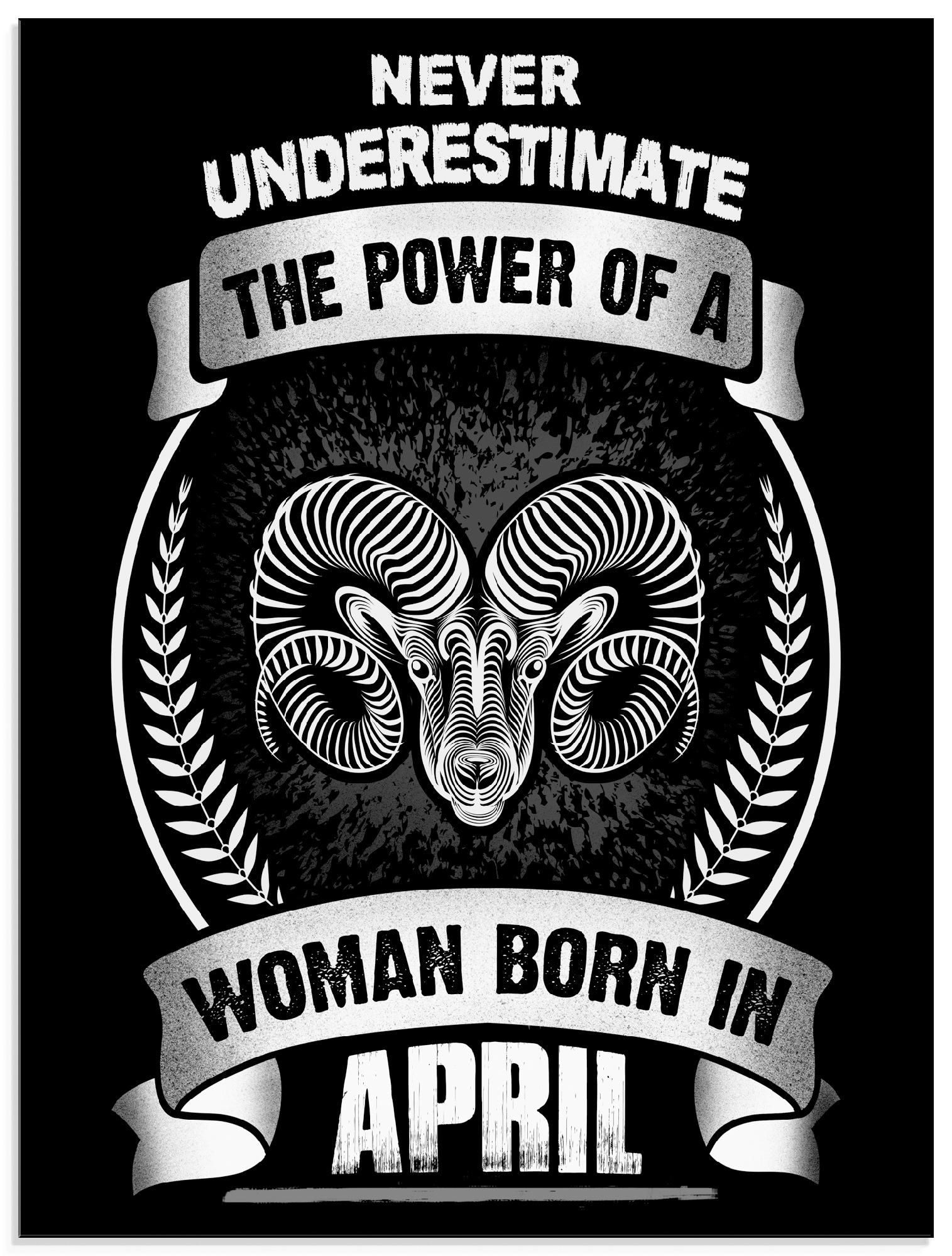 Image of Artland Glasbild »Sternzeichen Mottospruch April«, Sprüche & Texte, (1 St.) bei Ackermann Versand Schweiz