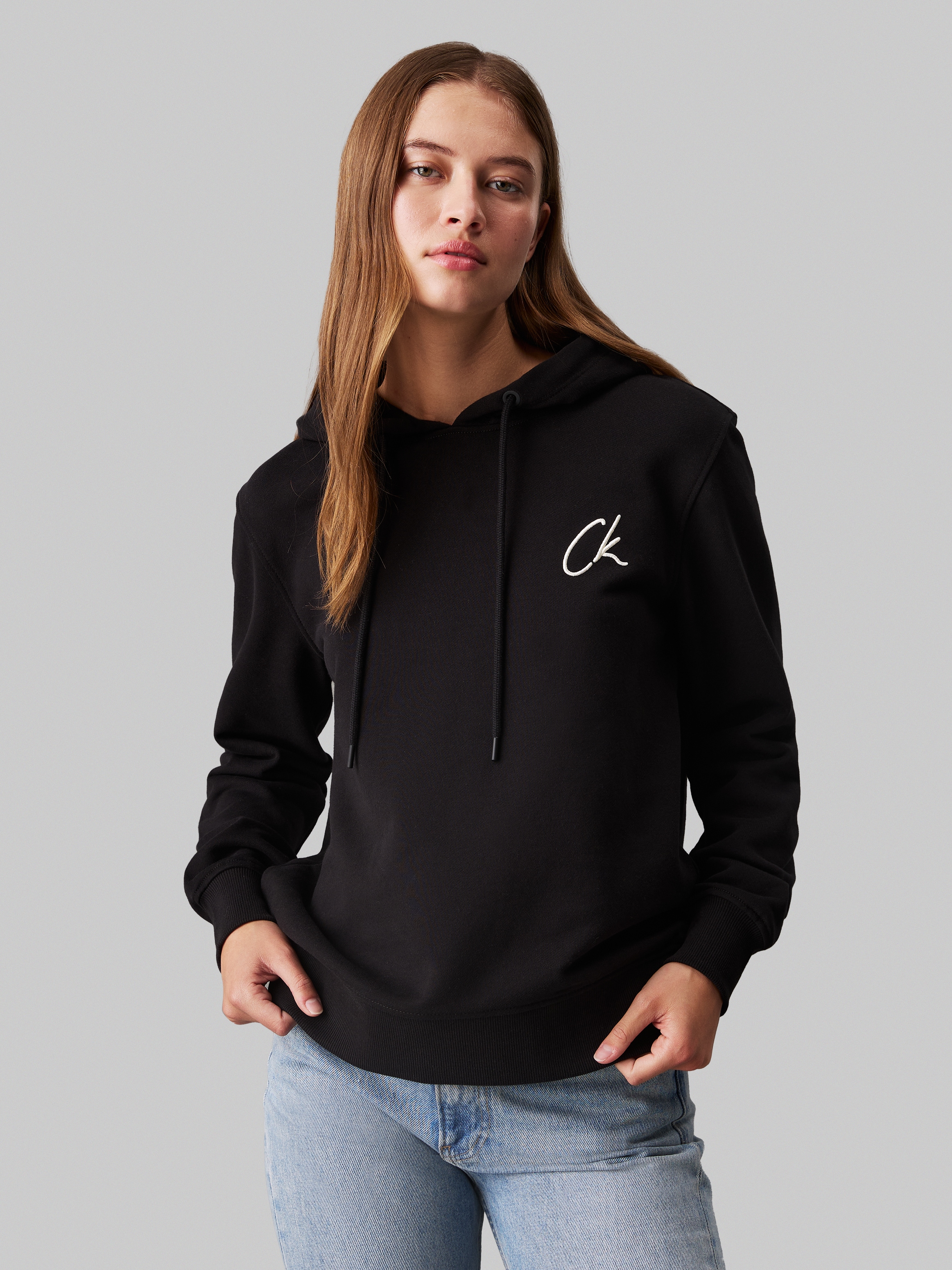 Kapuzensweatshirt »EMBROIDERED CK REGULAR HOODIE«, mit Logoschriftzug