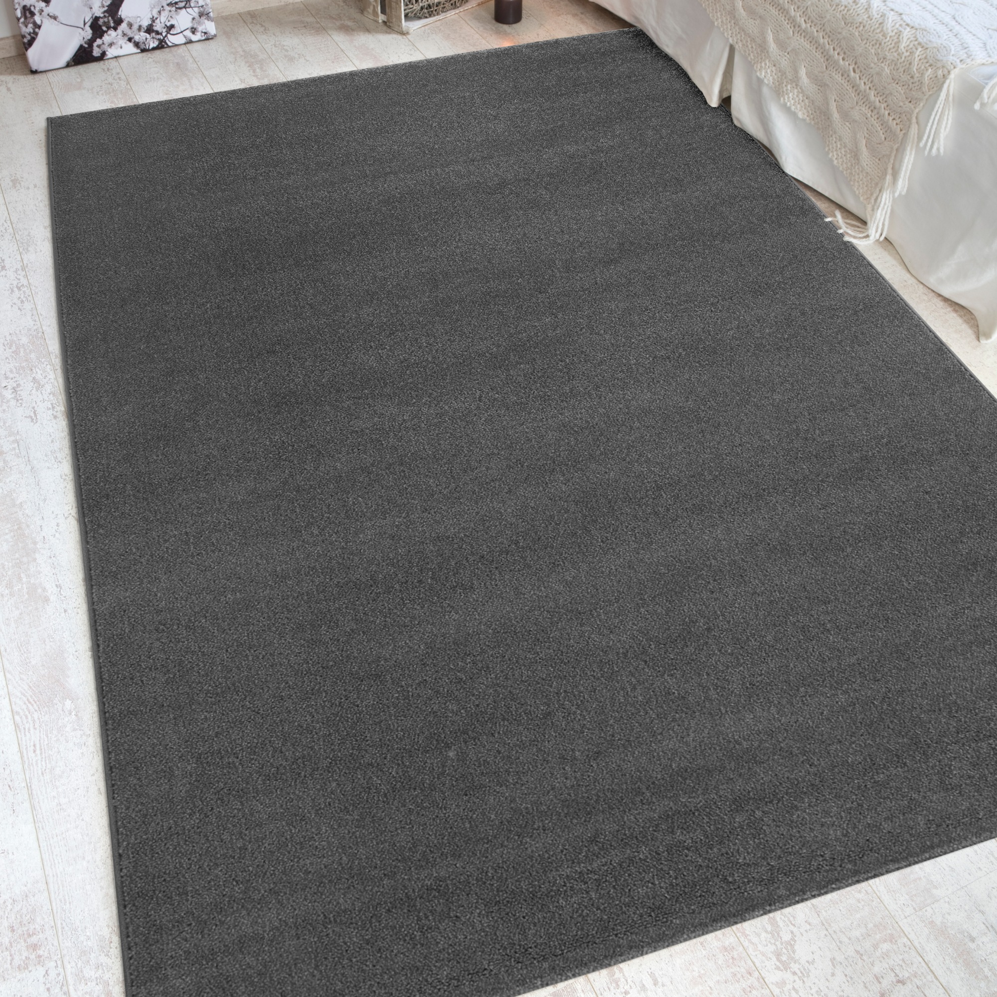 Image of Andiamo Teppich "Jerez" rechteckig 8 mm Höhe Kurzflor, gewebt, Uni-Farben, auch als Läufer