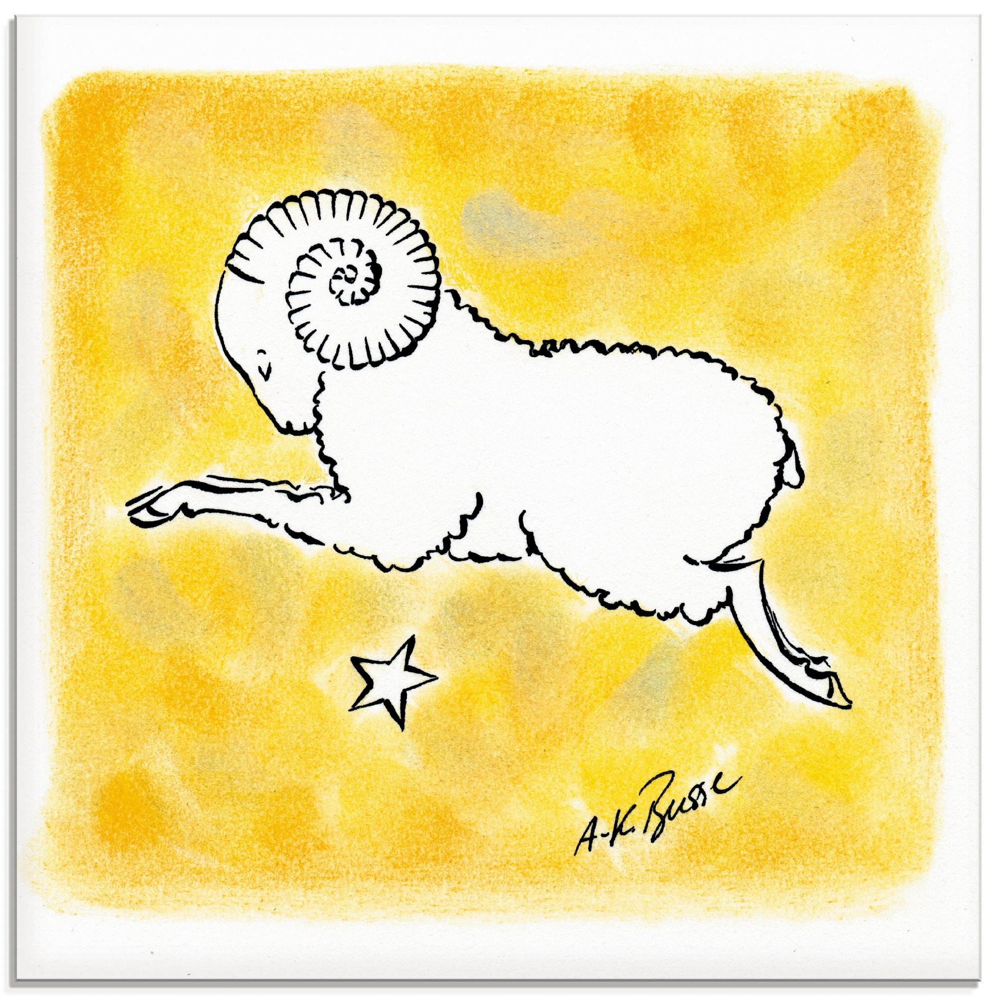 Image of Artland Glasbild »Serie Sternzeichen Widder«, Sternzeichen, (1 St.) bei Ackermann Versand Schweiz