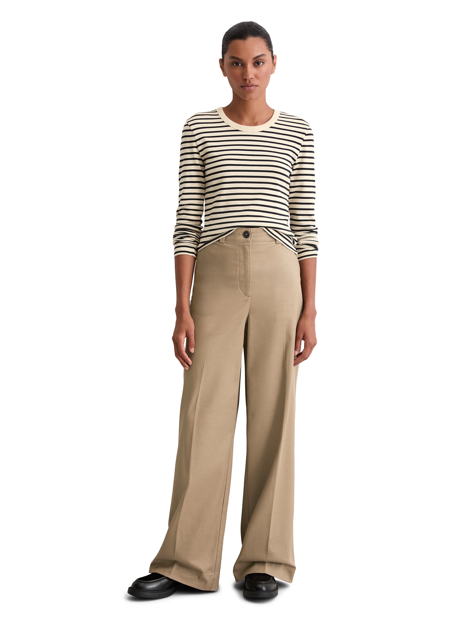 Marc O'Polo Longsleeve »regular fit aus reiner Bio-Baumwolle« geringelt