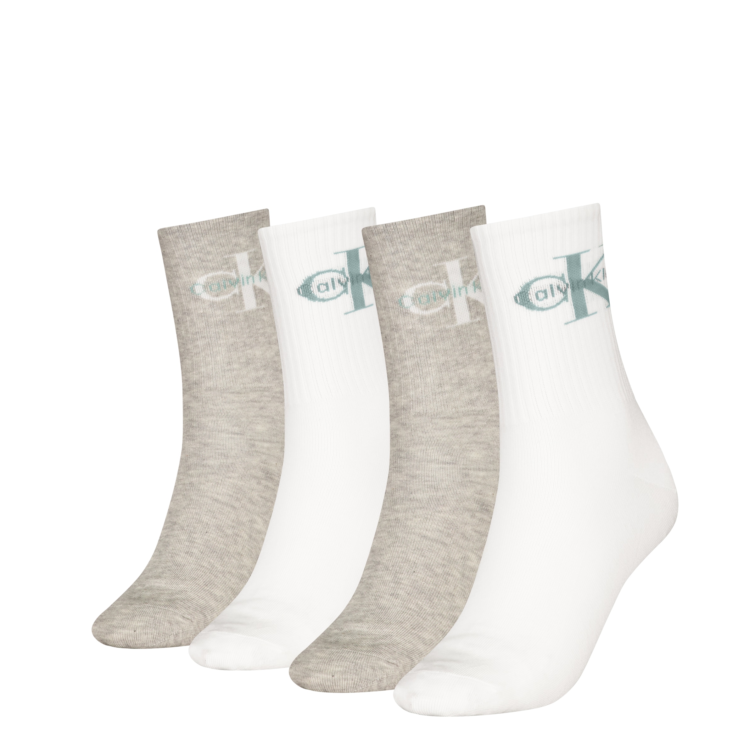 Image of Calvin Klein Jeans Socken "CKJ WOMEN SOCK 4P GIFTBOX MONOLOGO" 4er Pack, mit Logostickerei