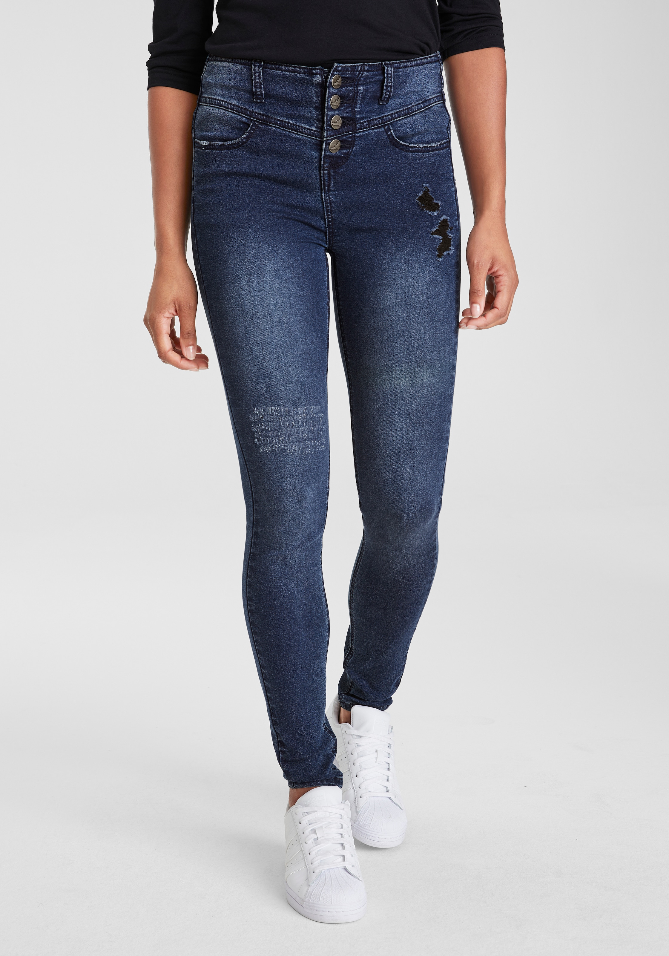 ♕ Arizona Skinny-fit-Jeans »Ultra Stretch«, High Waist versandkostenfrei  bestellen