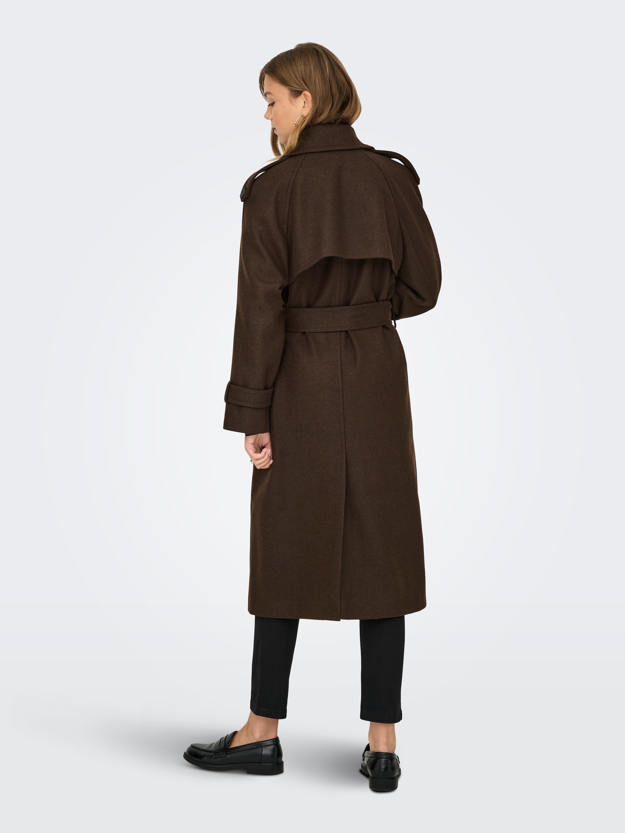 ONLY Manteau long »ONLDEAR-TRILLION LONG BELT COAT PNT NOOS« Kunstfaser