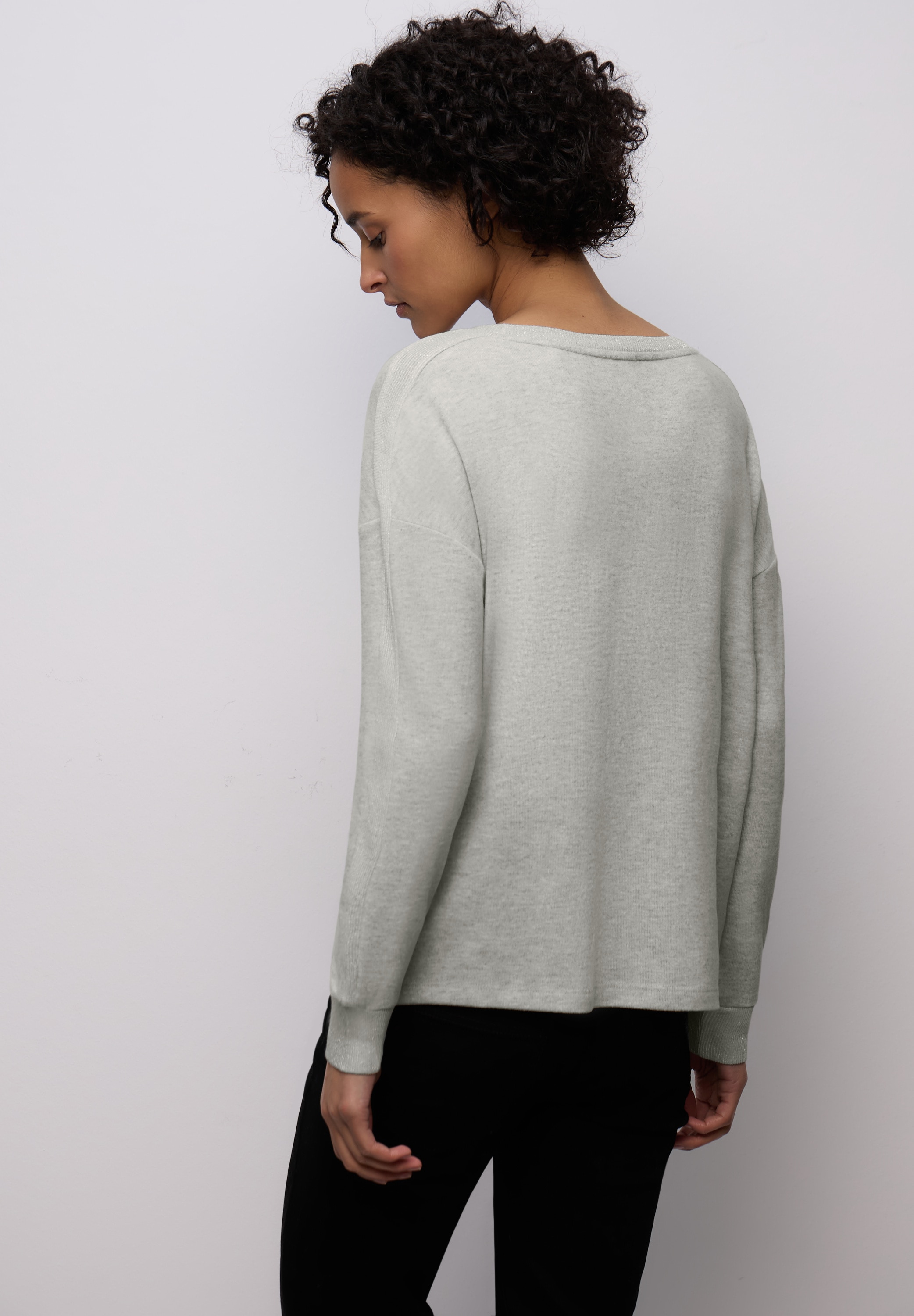 STREET ONE T-shirt à manches longues mit Glitzerdetails