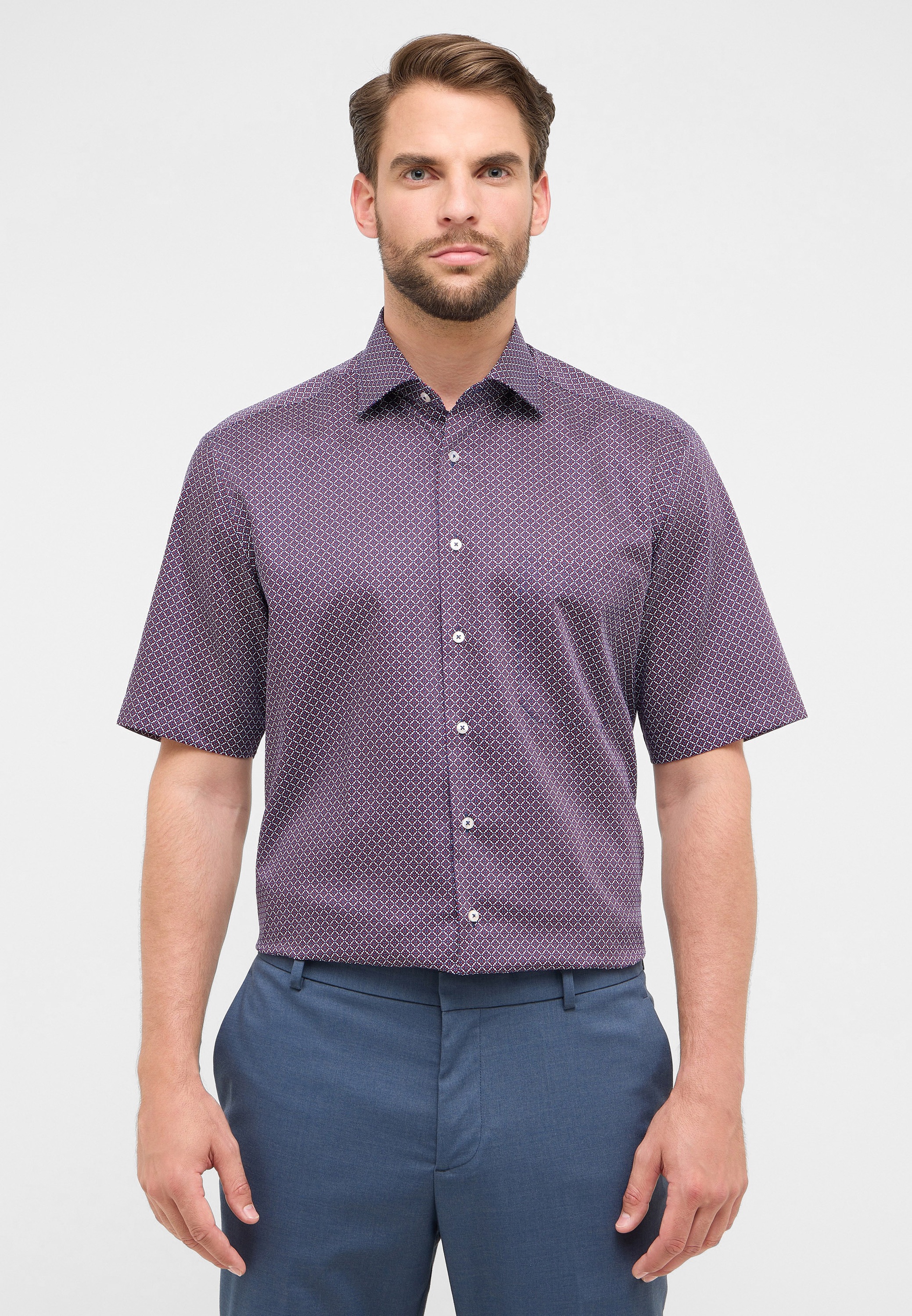 Image of Eterna Kurzarmhemd "COMFORT FIT" NON IRON (bügelfrei)