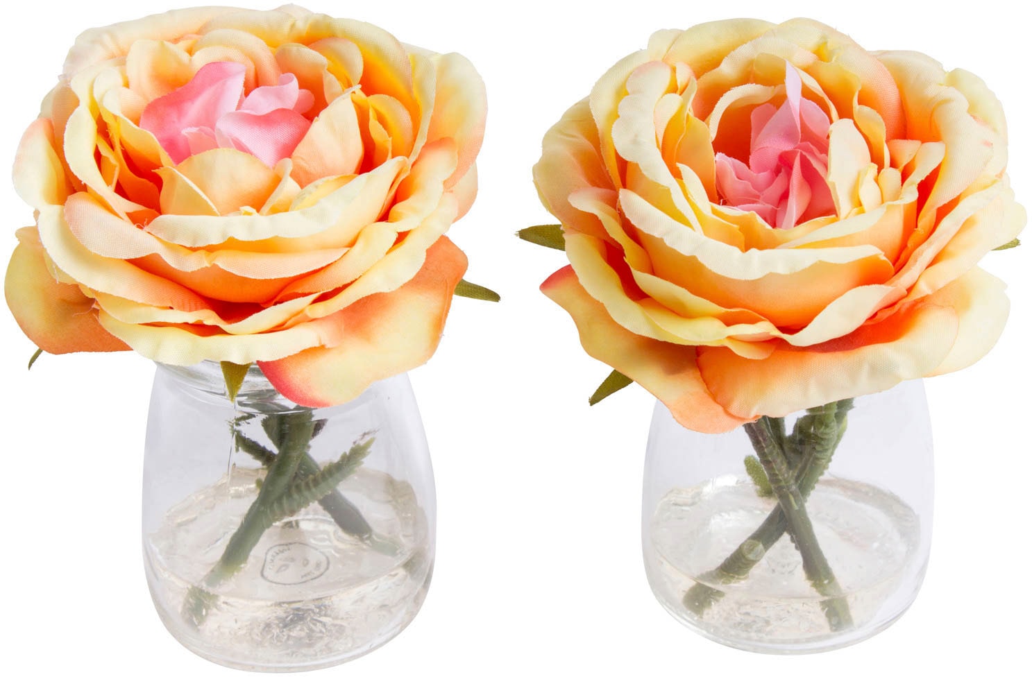 Image of Botanic-Haus Kunstblume »Rose im Glas«, (Set, 2 St.) bei Ackermann Versand Schweiz
