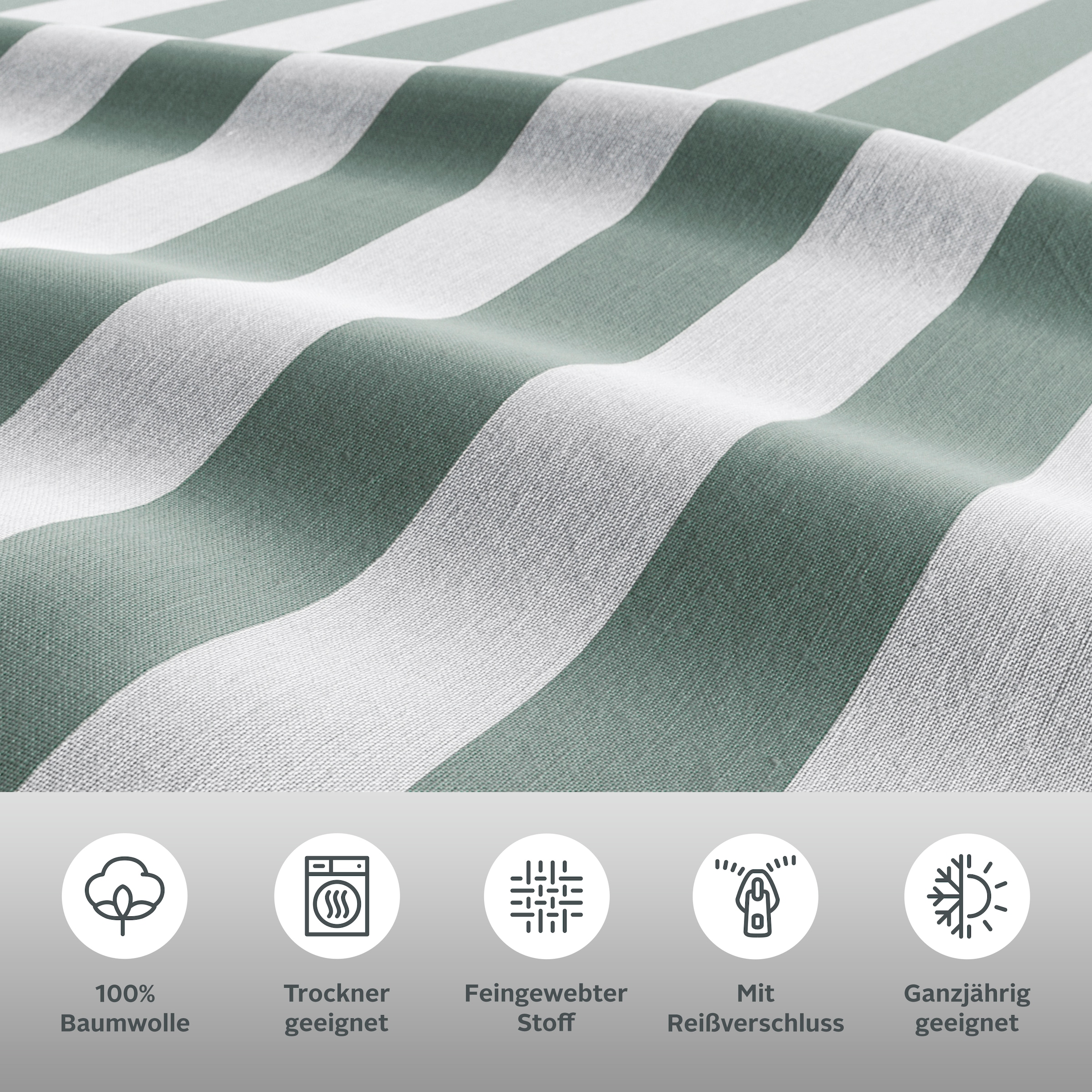 andas Wendebettwäsche »Greta« 2 Stk. tlg. Bettwäsche mit Streifen in verschiedenen Qualitäten, ab 135x200 cm