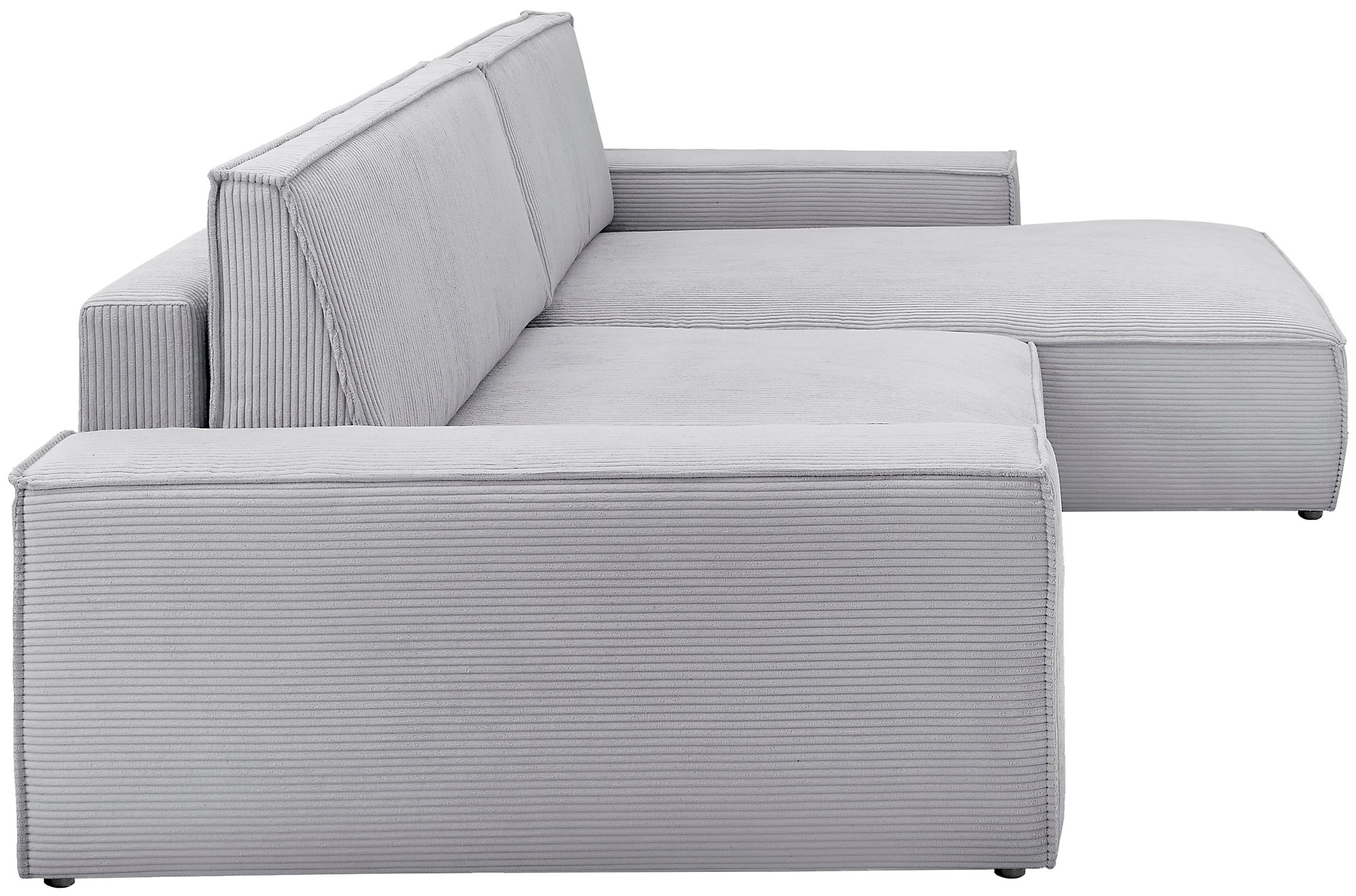 Home affaire Ecksofa »NEU: SHERWOOD XXL 284, Big-Sofa L-Form, tiefe Sitzfläche 95 cm, Cord« Recamiere rechts/links, als Schlafsofa stellbar, Cord u. Leinenoptik