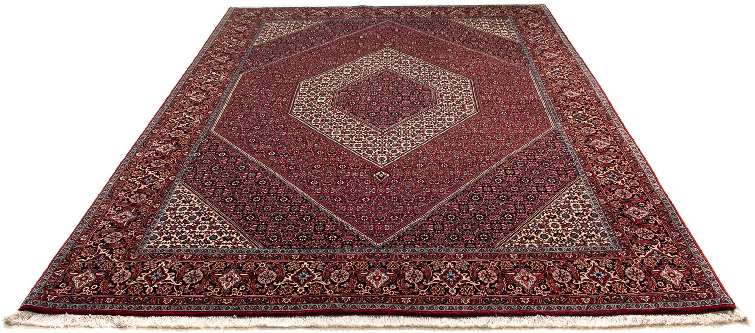 Image of morgenland Orientteppich »Perser - Bidjar - 295 x 202 cm - dunkelrot«, rechteckig, 15 mm Höhe, Wohnzimmer, Handgeknüpft, Einzelstück mit Zertifikat bei Ackermann Versand Schweiz