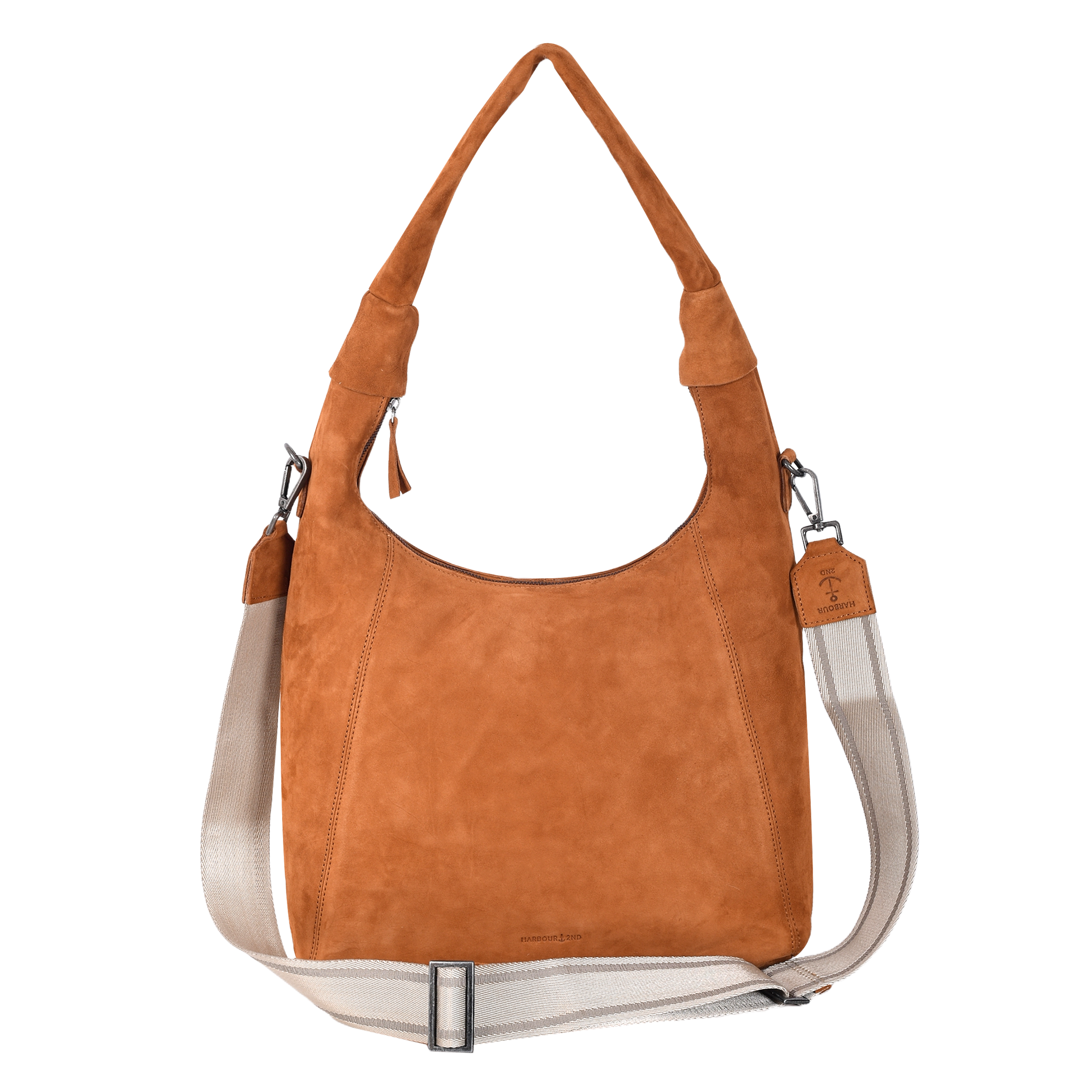 Image of HARBOUR 2nd Hobo "Laurine" Damen Handtasche, Umhängetasche, Schultertasche mit Ziernähten