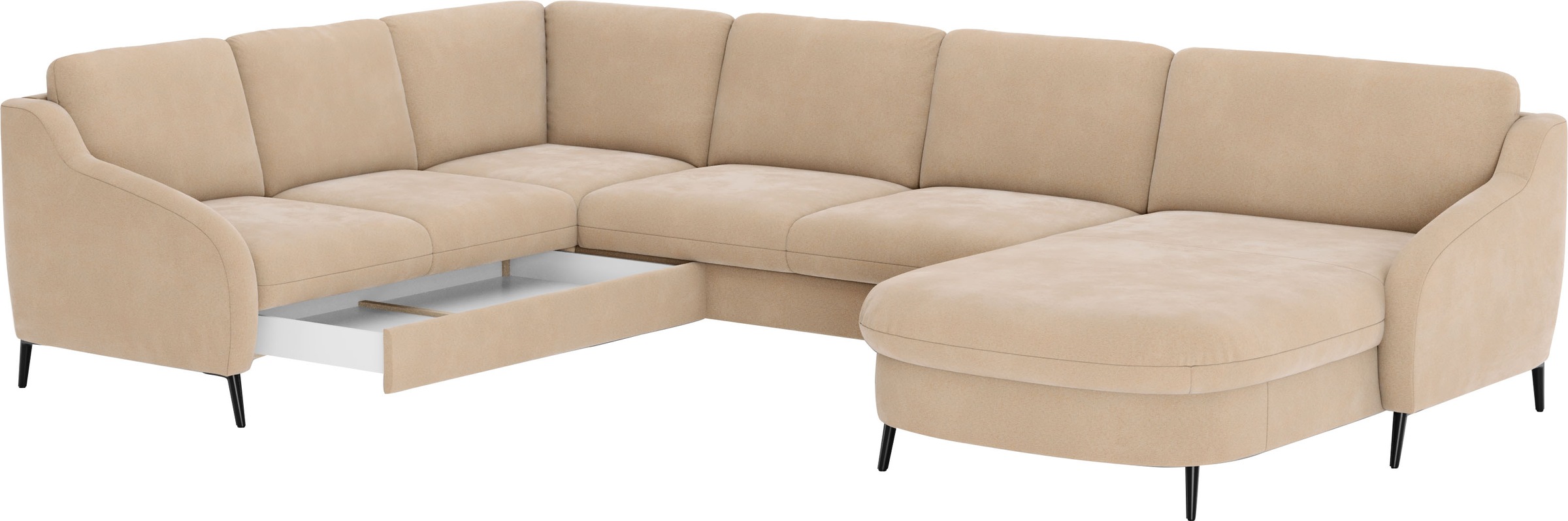 sit&more Wohnlandschaft »Soul U-Form«, wahlweise mit Bettfunktion und Bettkasten oder Schubkasten