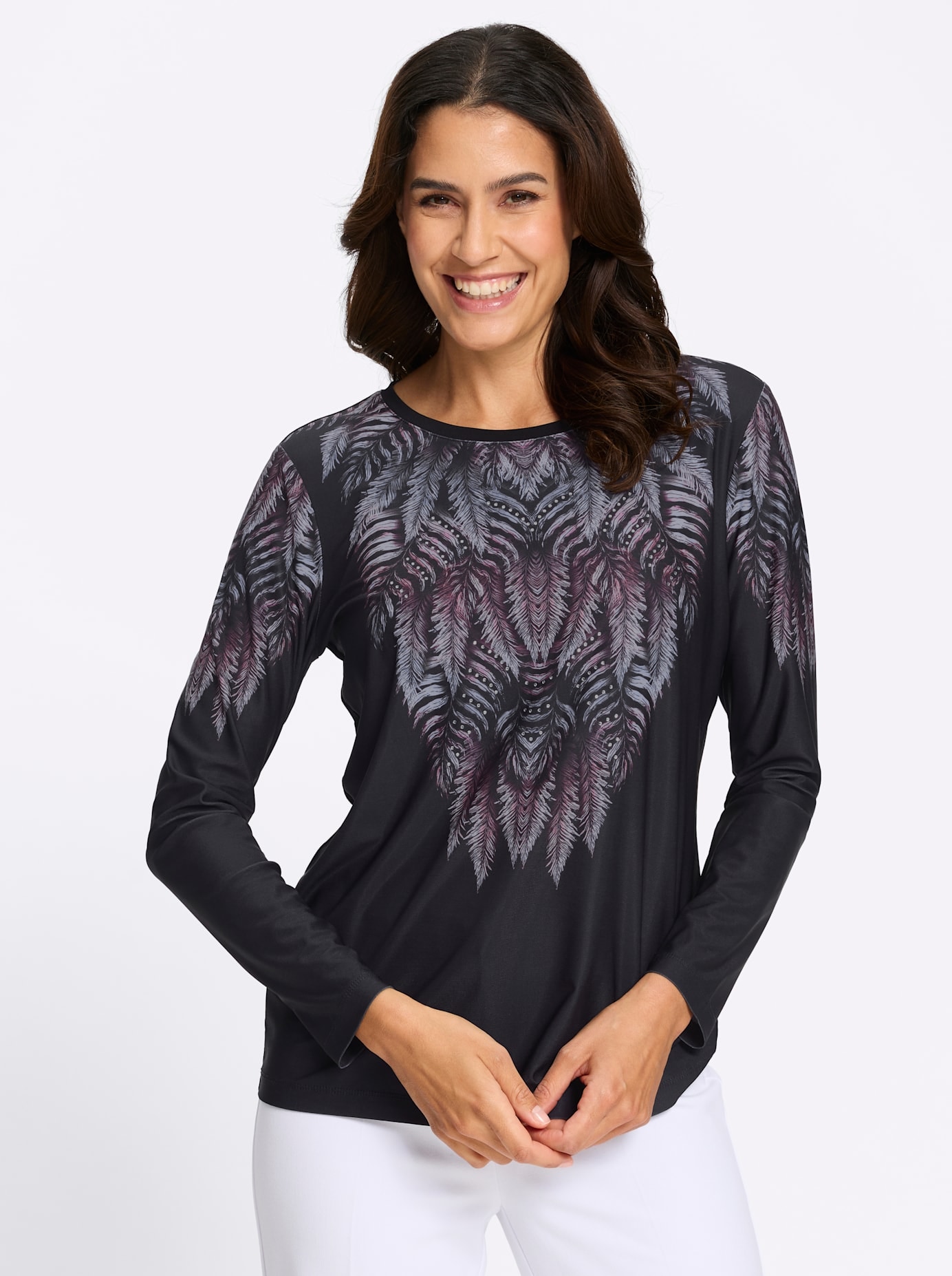 Lady Langarmshirt »Rundhals-Shirt« 1