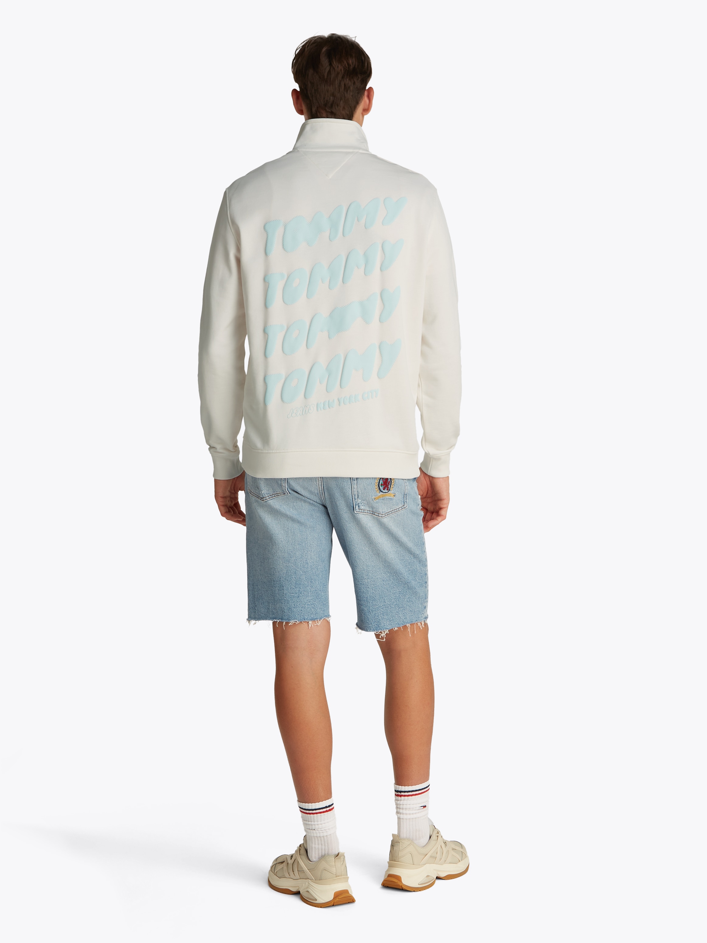 Tommy Jeans Sweatshirt »TJM REG BUBBLE QRTR ZIP FRNT/BCK«, mit grossem Rückenprint