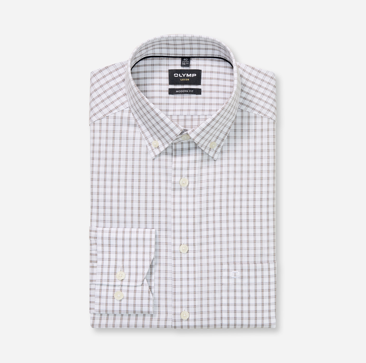 OLYMP Langarmhemd »Luxor« Businesshemd, modern fit, Button-down-Kragen