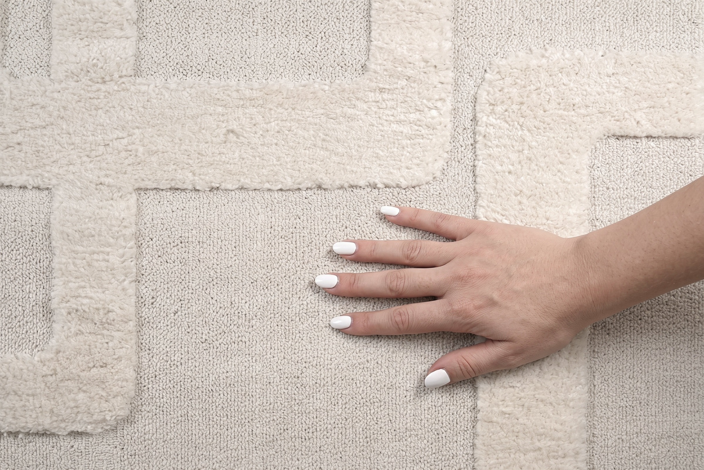 GOODproduct Teppich »Modea, geometrisches Muster« rechteckig 20 mm Höhe Ton-in-Ton, Hoch-Tief, weich, Wohnzimmer, Schlafzimmer