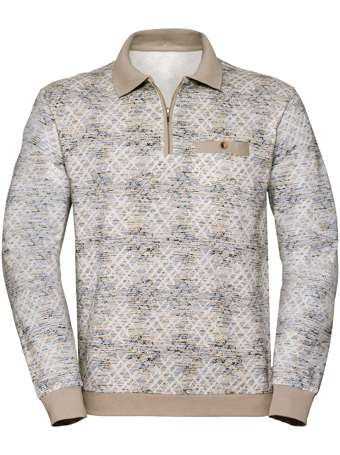 Marco Donati Poloshirt »Langarm-Poloshirt«, (1 tlg.)