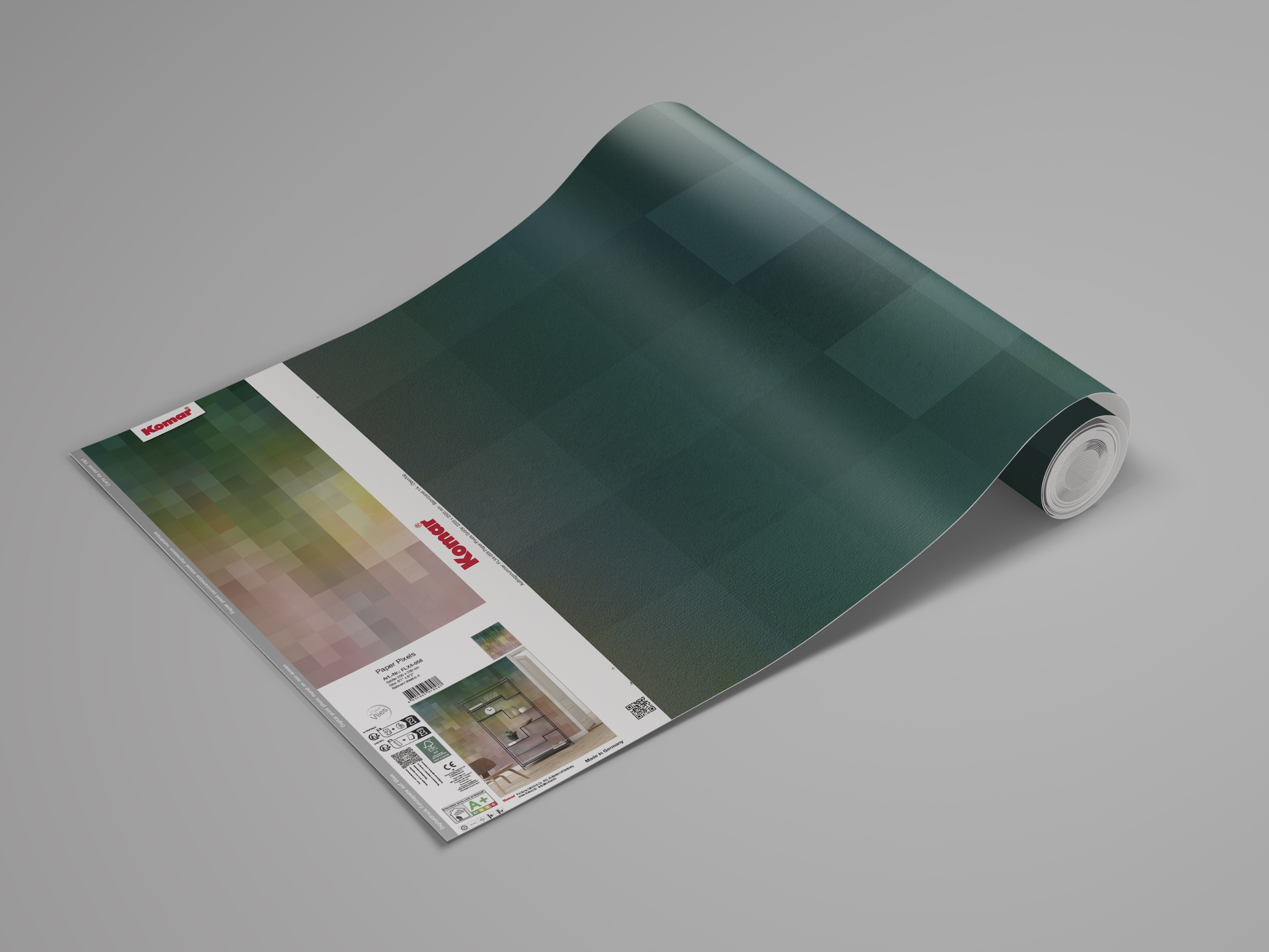 Komar Fototapete »Komar Vlies Fototapete - Paper Pixels - Grösse 200 x 250 cm«, bedruckt