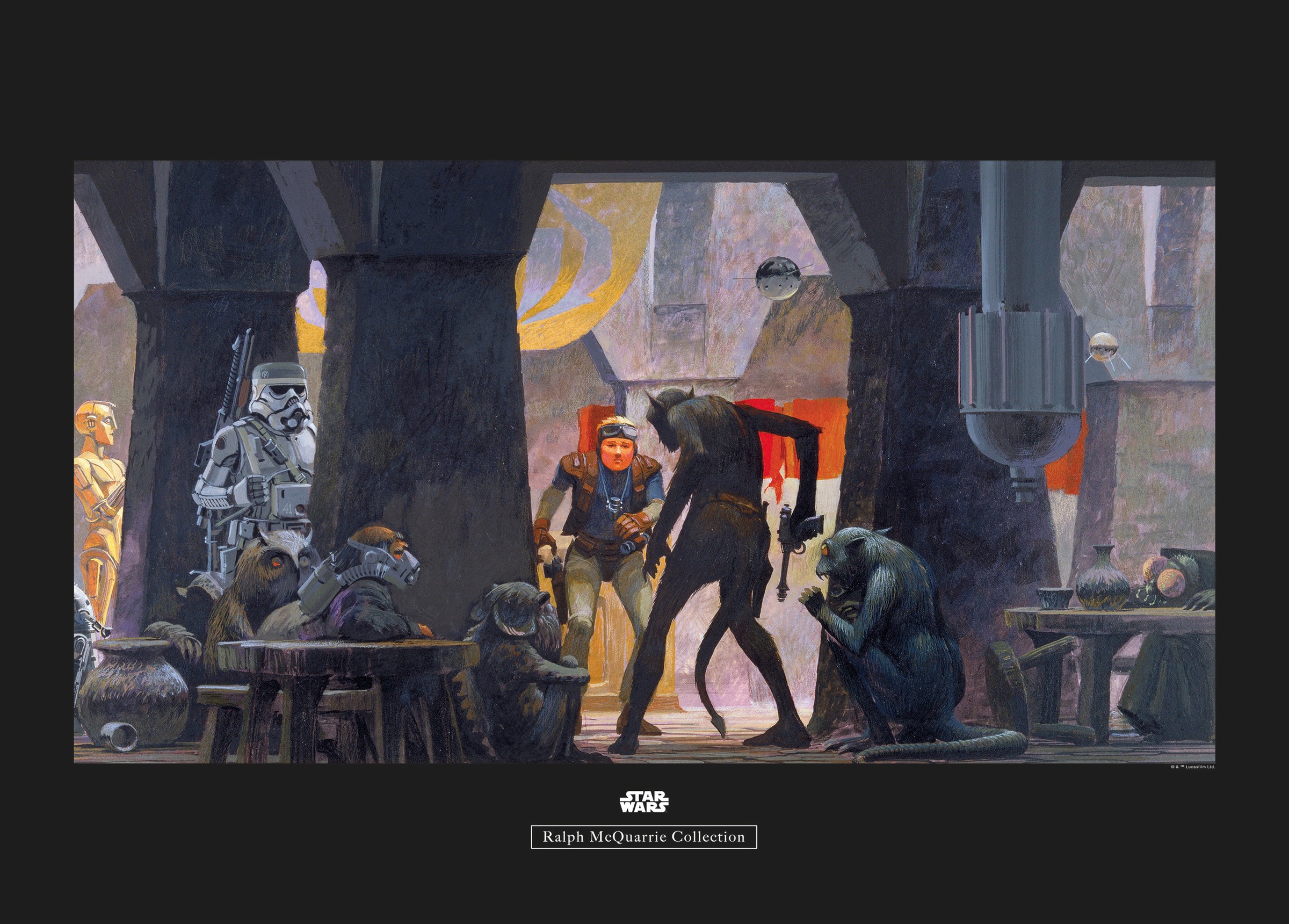 Image of Komar Bild "Star Wars Classic RMQ Mos Eisley Streets" Star Wars 1 Stk. tlg. Wandbild zur Dekoration im Kinderzimmer - ohne Rahmen