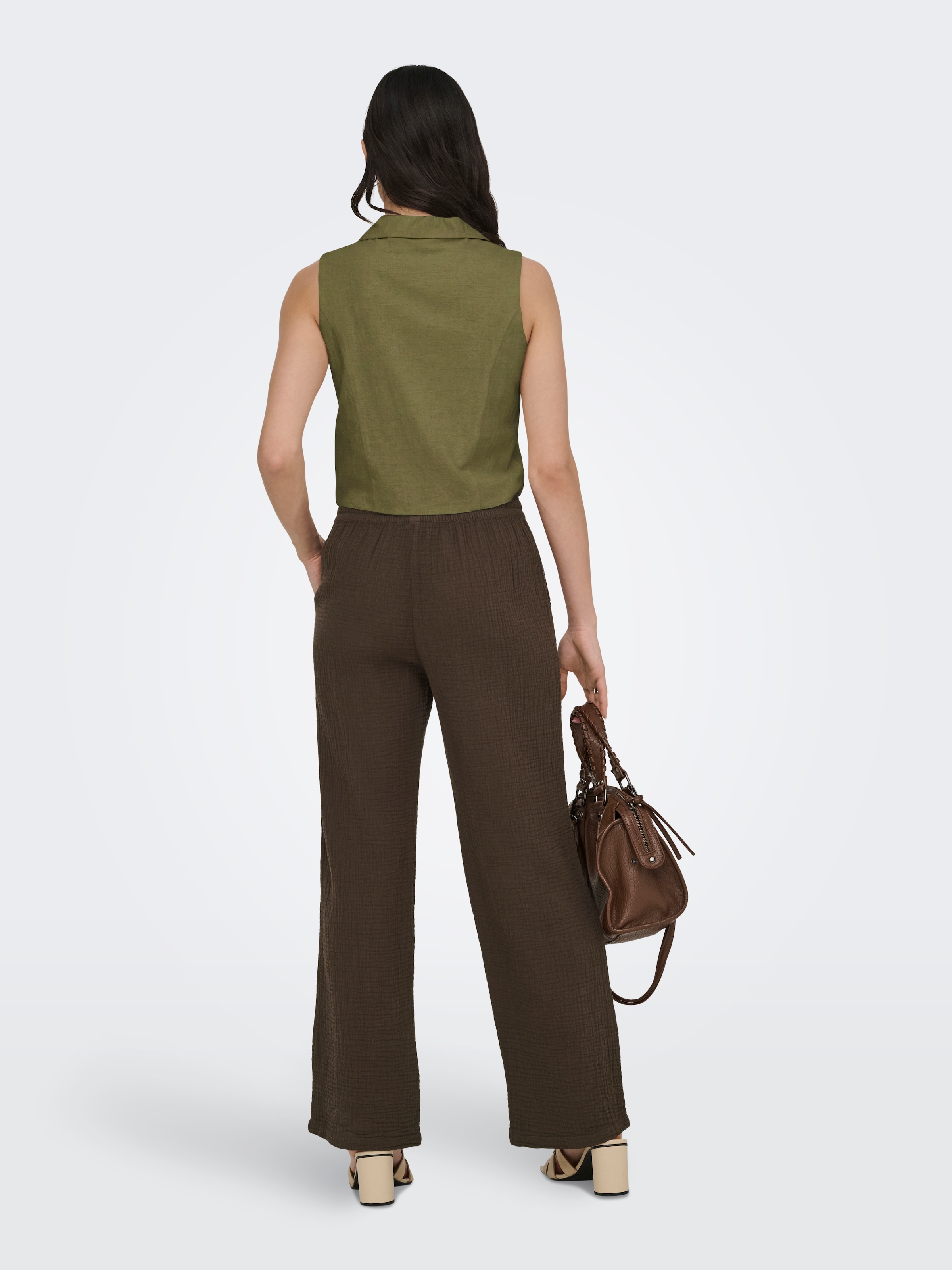 JDY Gilet de costume »JDYMILAN LINEN S/L WAISTCOAT TLR« mit Leinen
